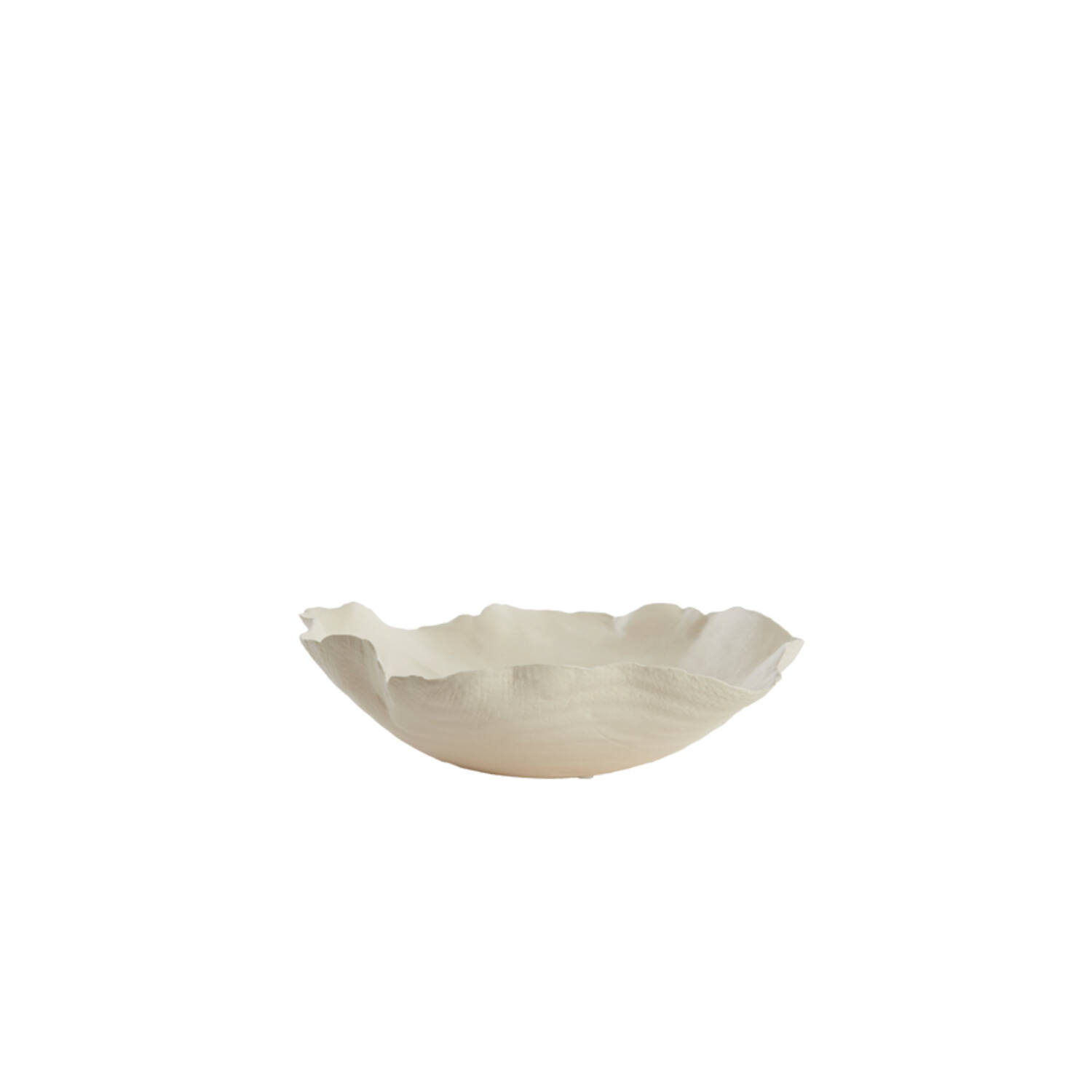 Schaal 21,5x18,5x6,5 cm BANDA keramiek crème