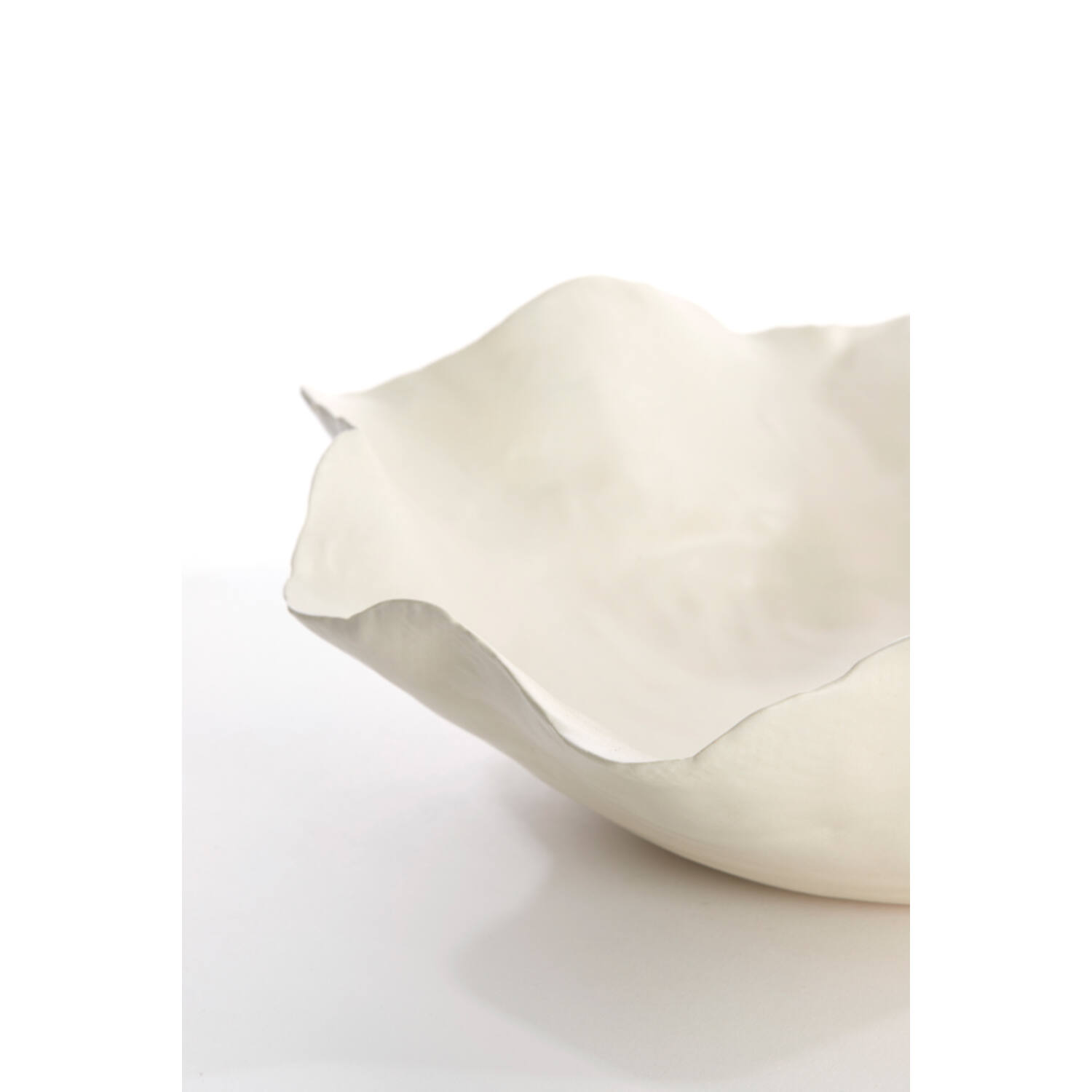 Schaal 21,5x18,5x6,5 cm BANDA keramiek crème