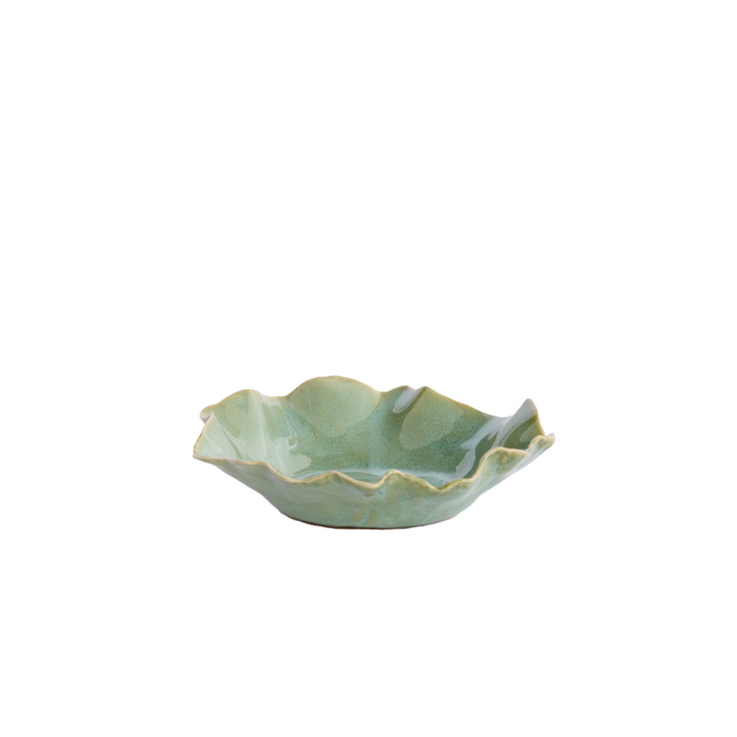 Dish 21,5x18,5x6,5 cm BANDA ceramics mint green