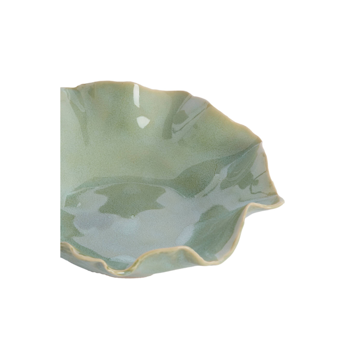 Dish 21,5x18,5x6,5 cm BANDA ceramics mint green
