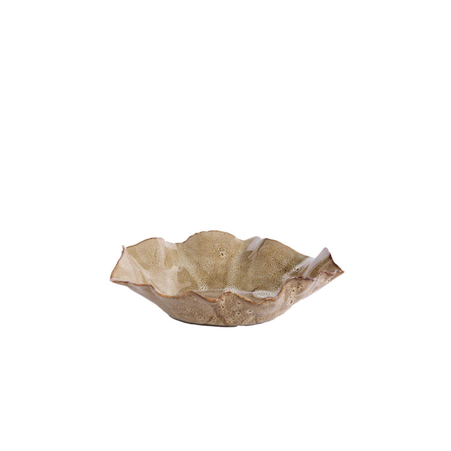 Dish 21,5x18,5x6,5 cm BANDA ceramics brown