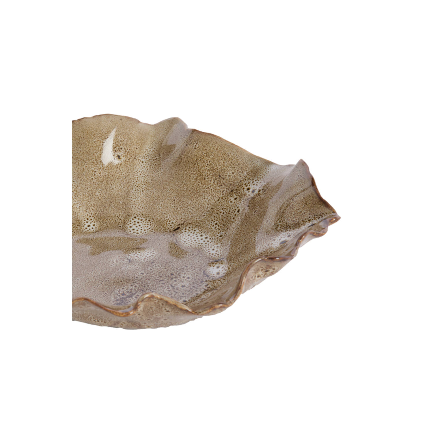 Dish 21,5x18,5x6,5 cm BANDA ceramics brown