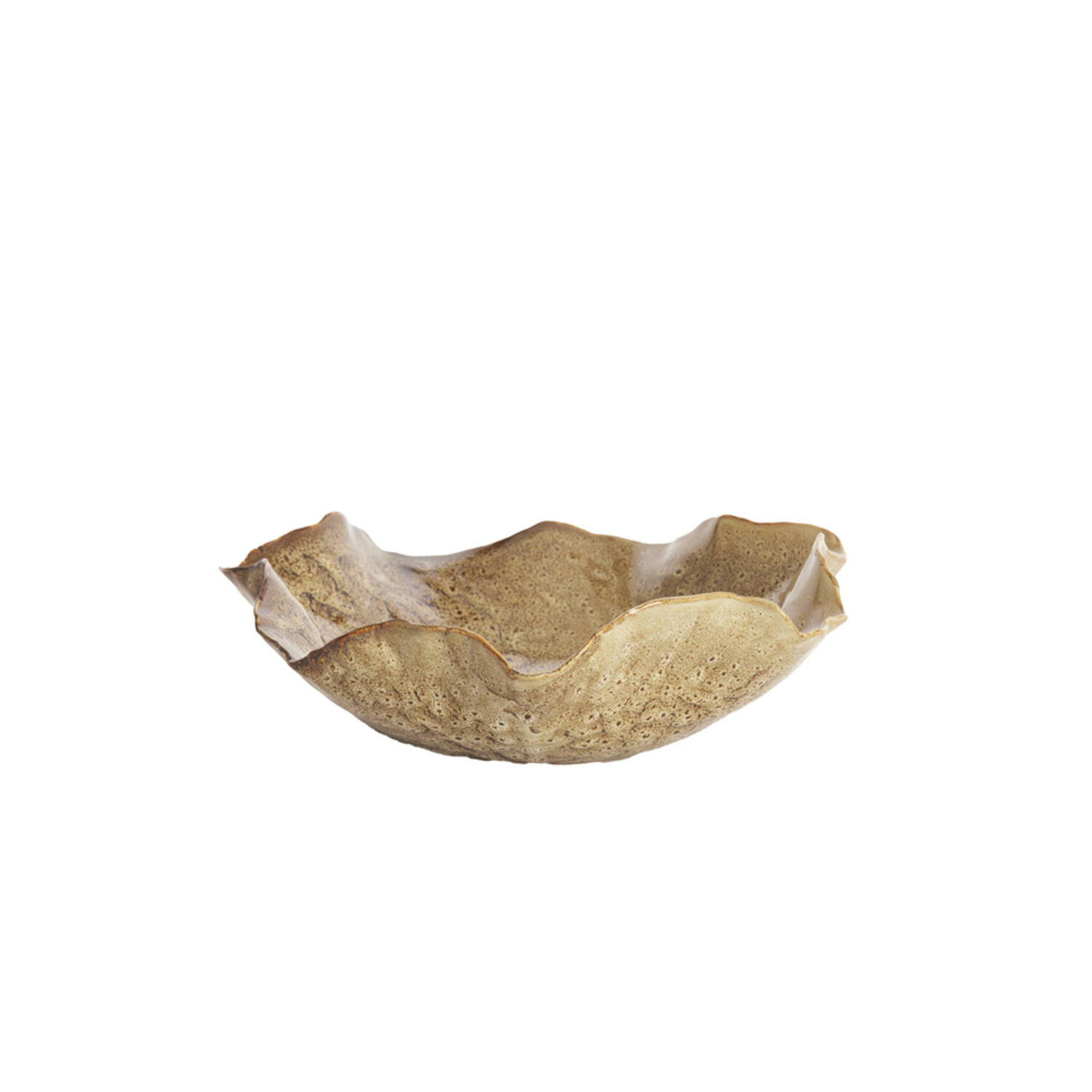 Schaal 34x31x11 cm BANDA keramiek bruin