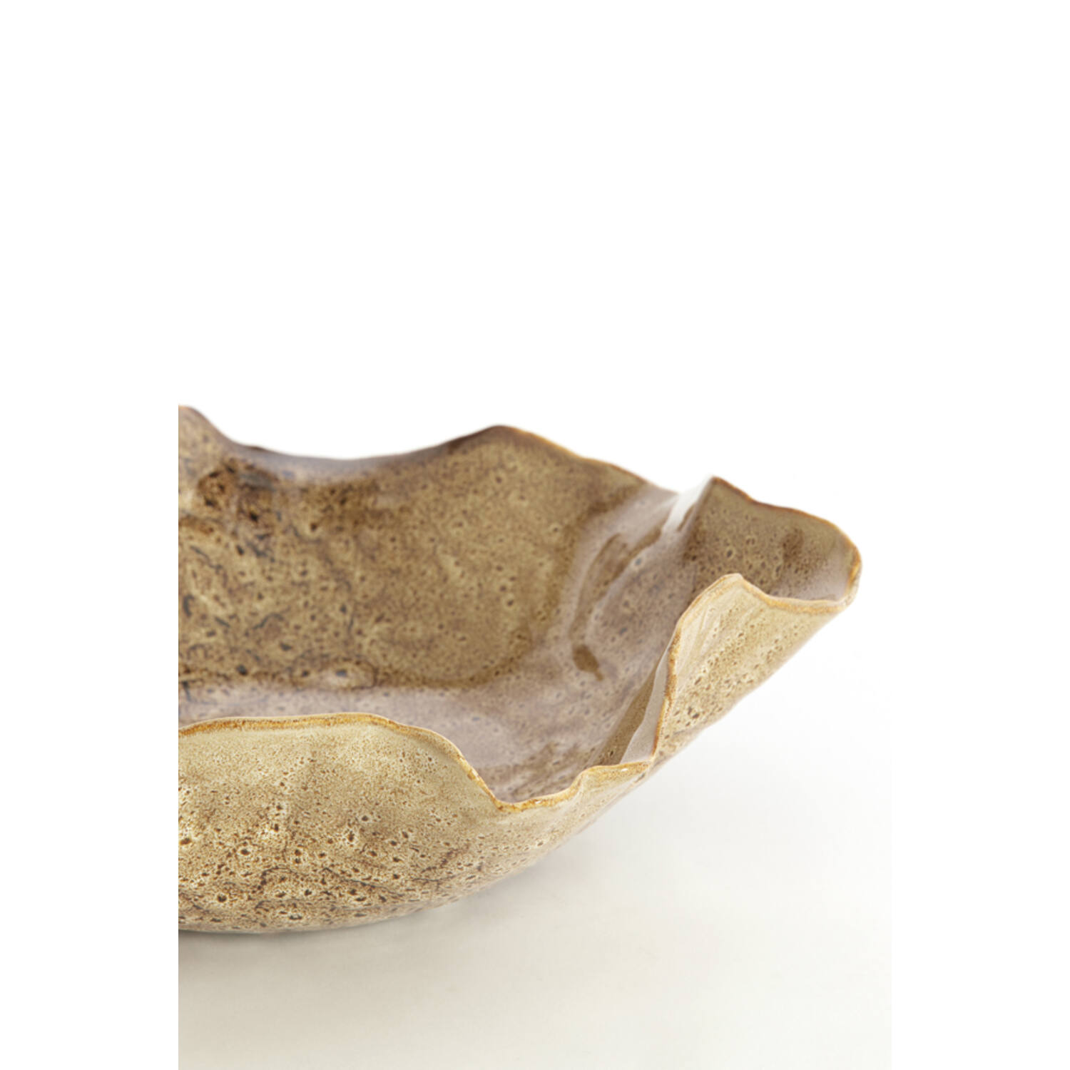 Schaal 34x31x11 cm BANDA keramiek bruin