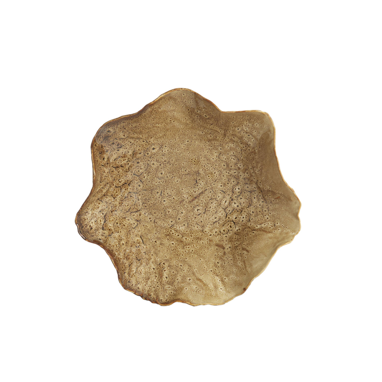 Schaal 34x31x11 cm BANDA keramiek bruin