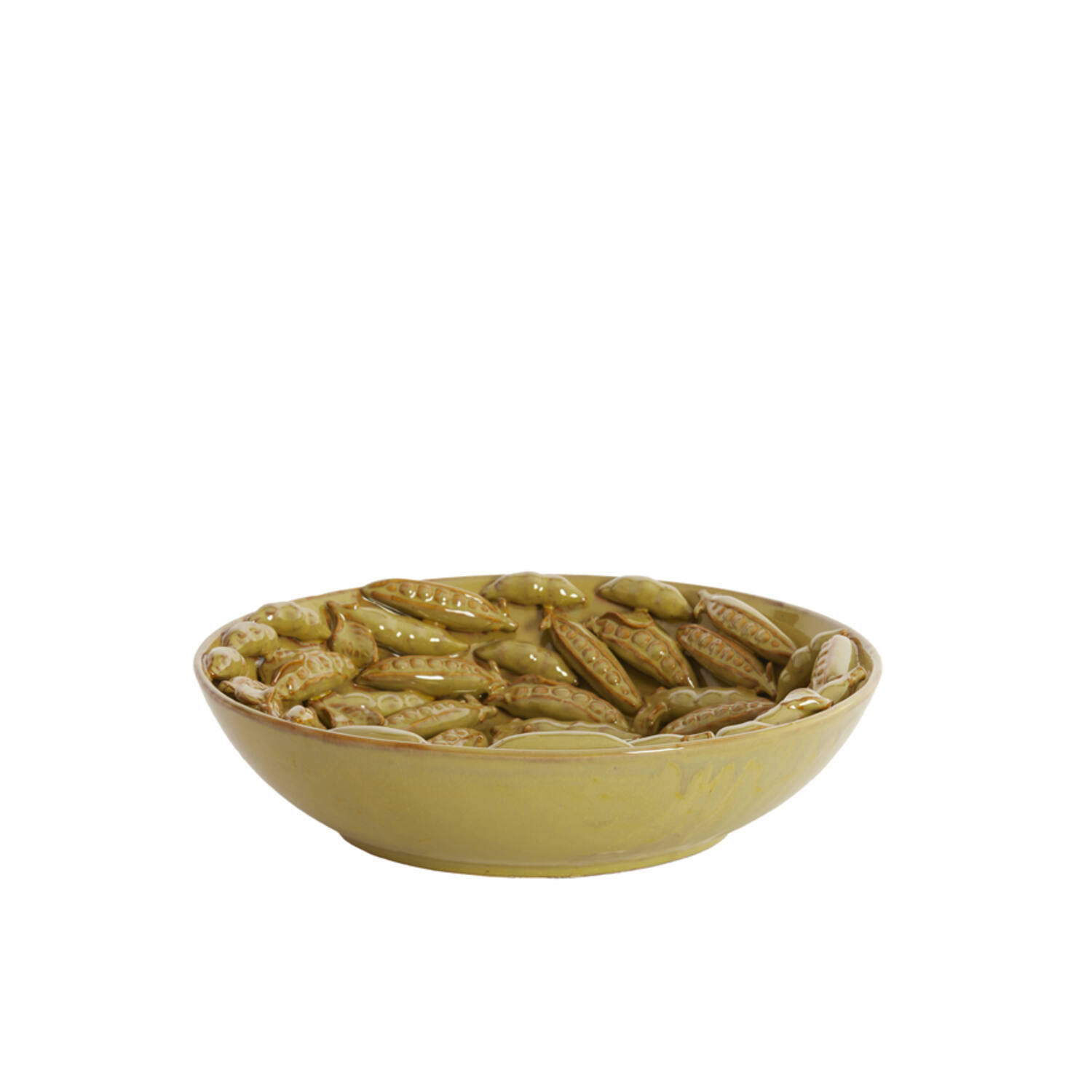 Dish Ø43x12 cm FABA ceramics olive green-brown