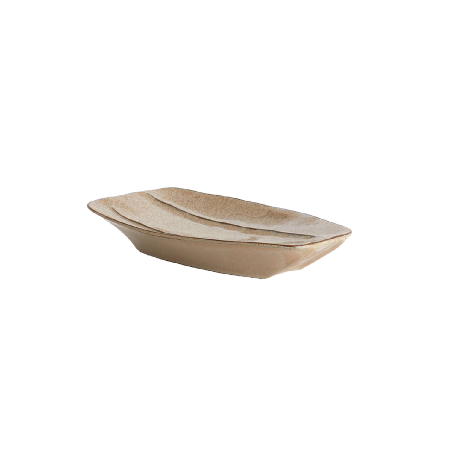 Dish 45,5x25x7,5 cm BENFICO shiny beige