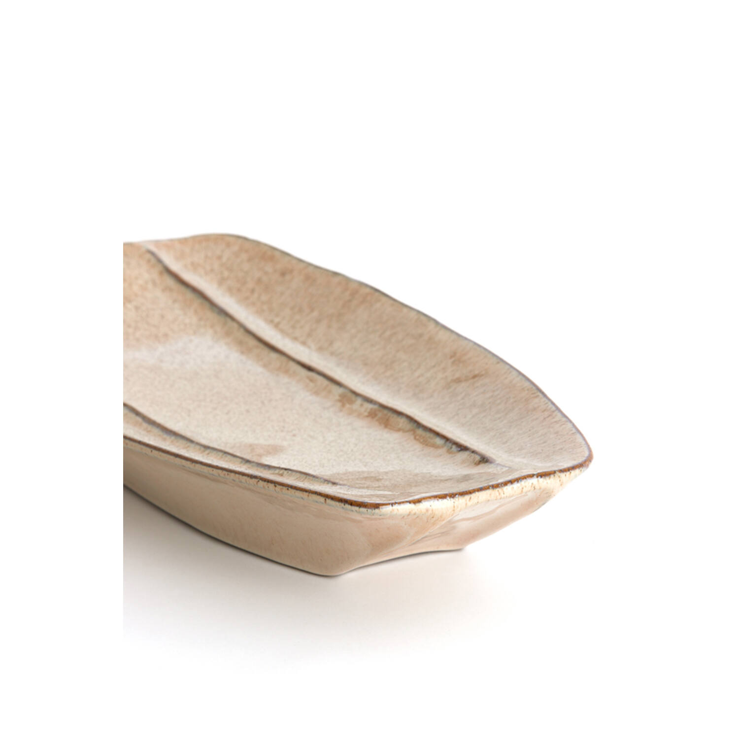 Dish 45,5x25x7,5 cm BENFICO shiny beige