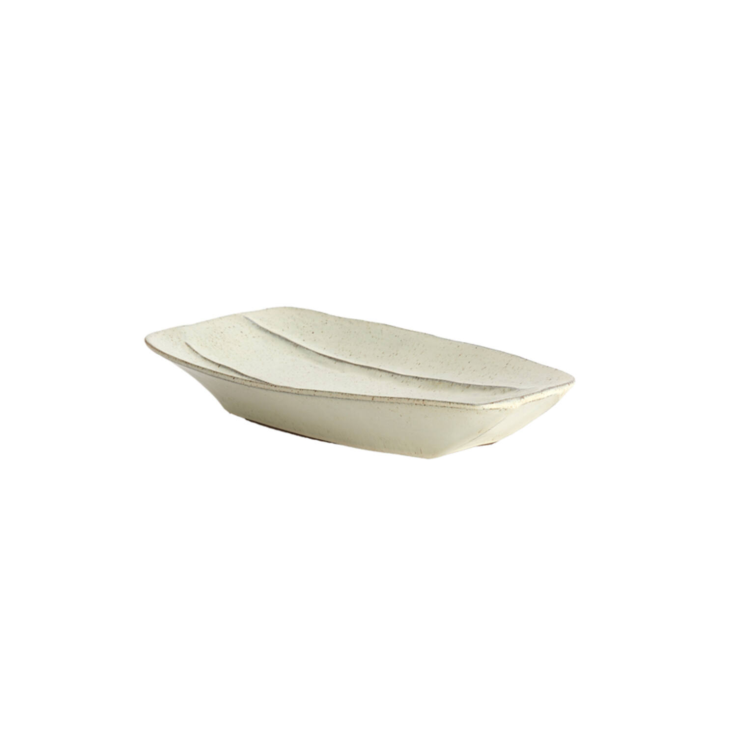 Schaal 45,5x25x7,5 cm BENFICO mat crème-zand