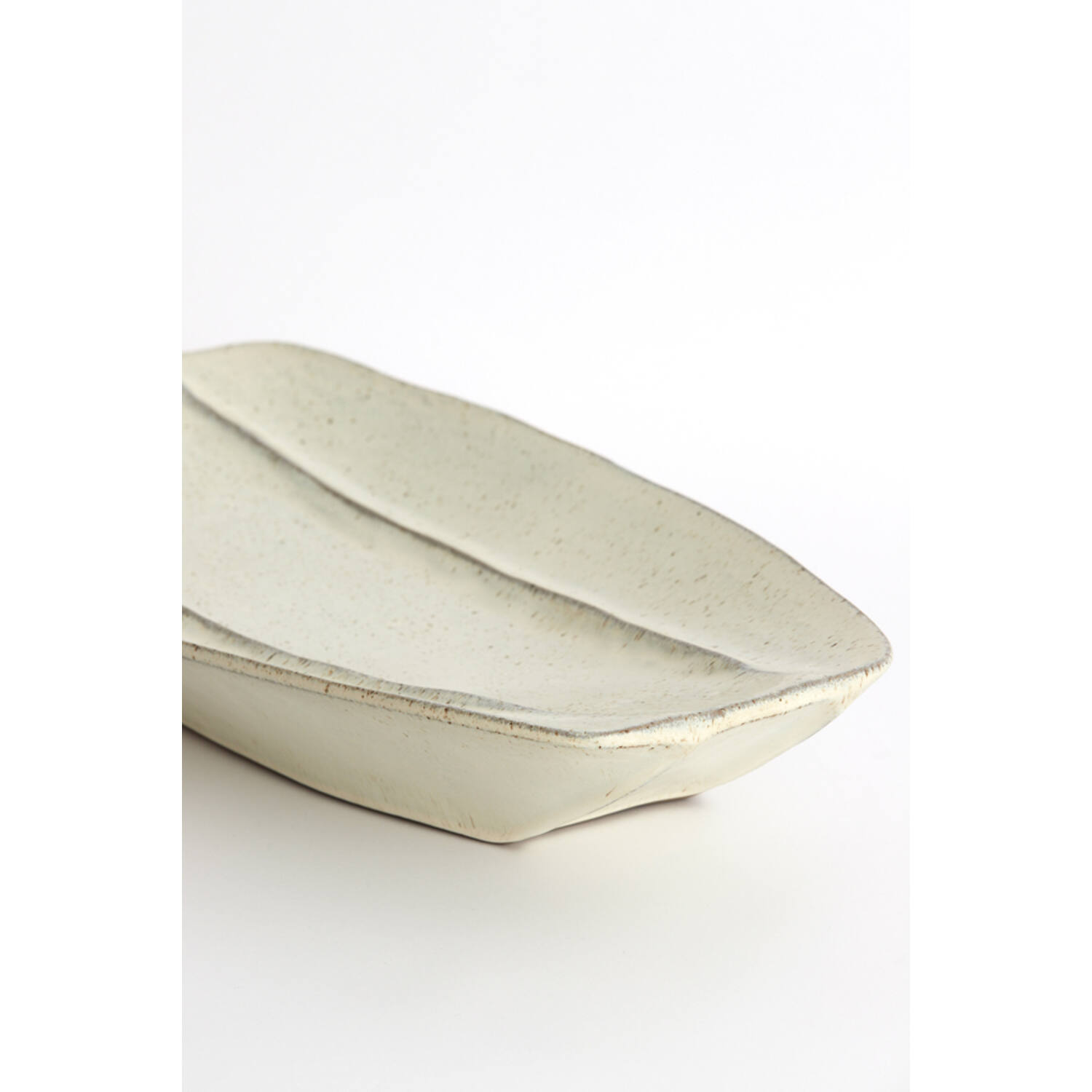 Schaal 45,5x25x7,5 cm BENFICO mat crème-zand