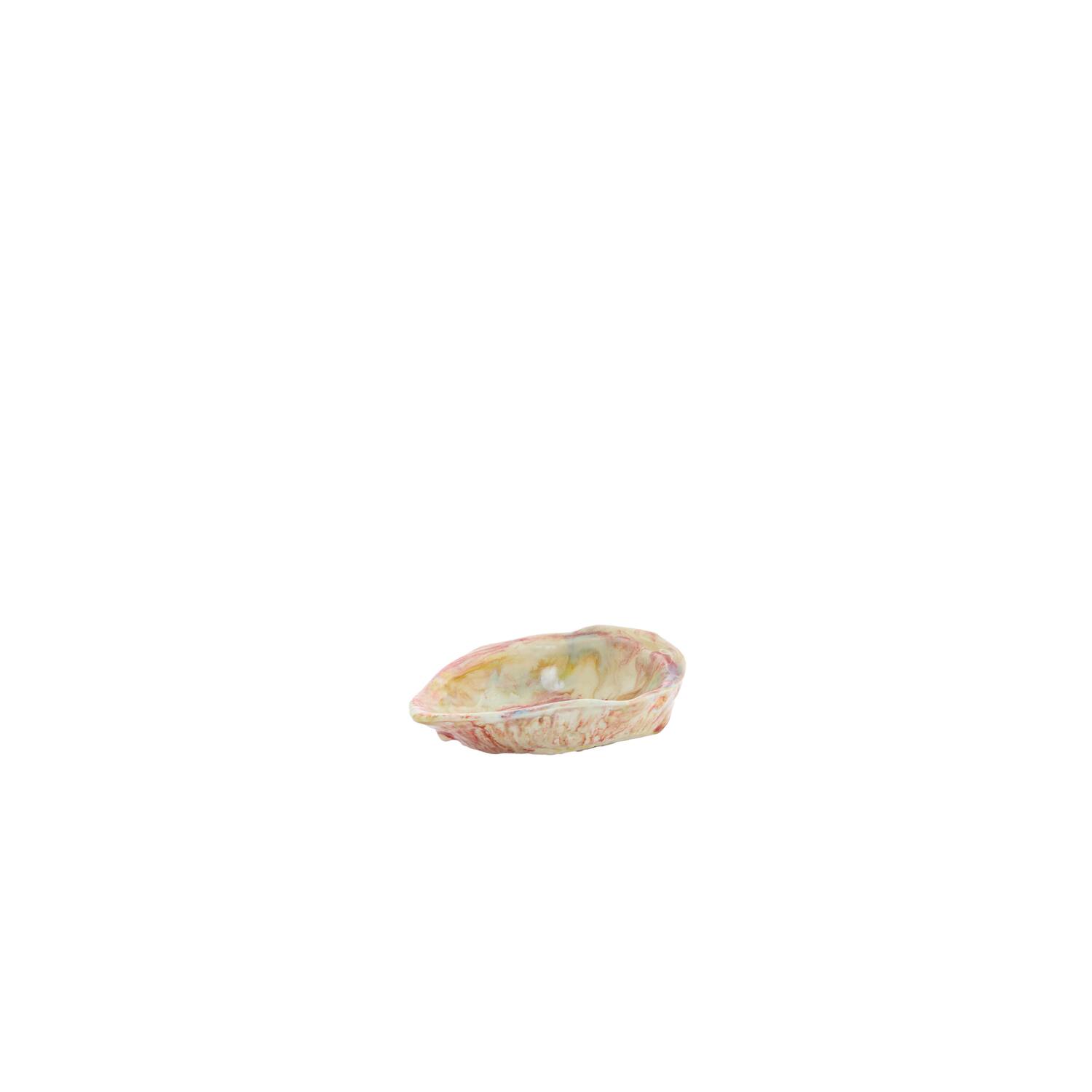 Dish 14,5x9x4 cm KALAKO ceramics cream+red+yellow