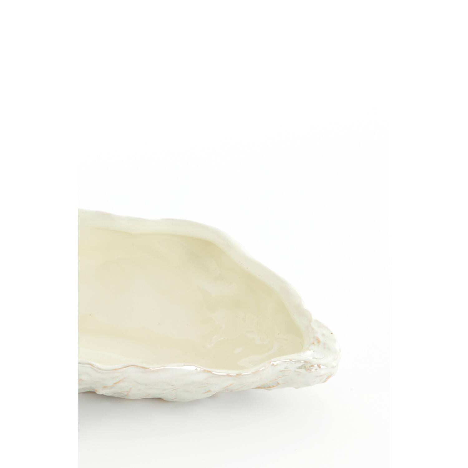 Dish 30,5x18x7 cm KALAKO ceramics cream pearl