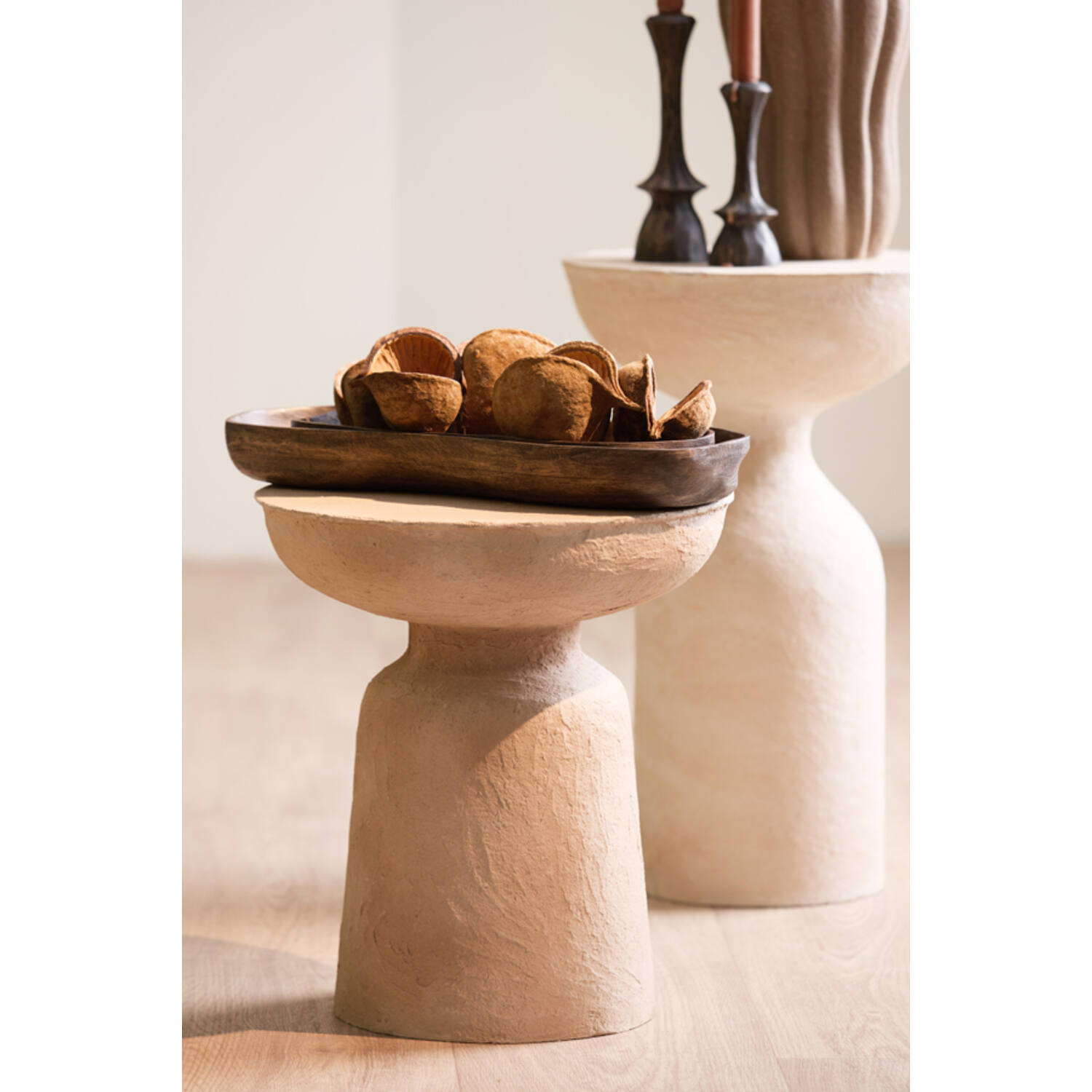 Schaal 34,5x14x4 cm BUGABA hout antiek bruin