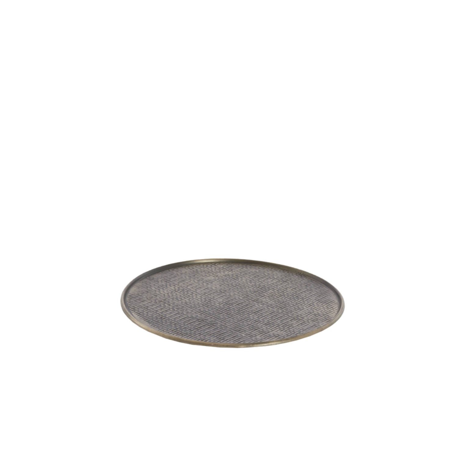 Schaal Ø38x1 cm MANAROLA donker bruin-brons