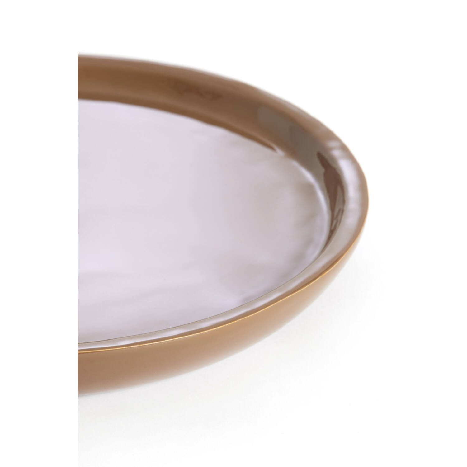 Dish Ø42x5 cm ADA shiny brown