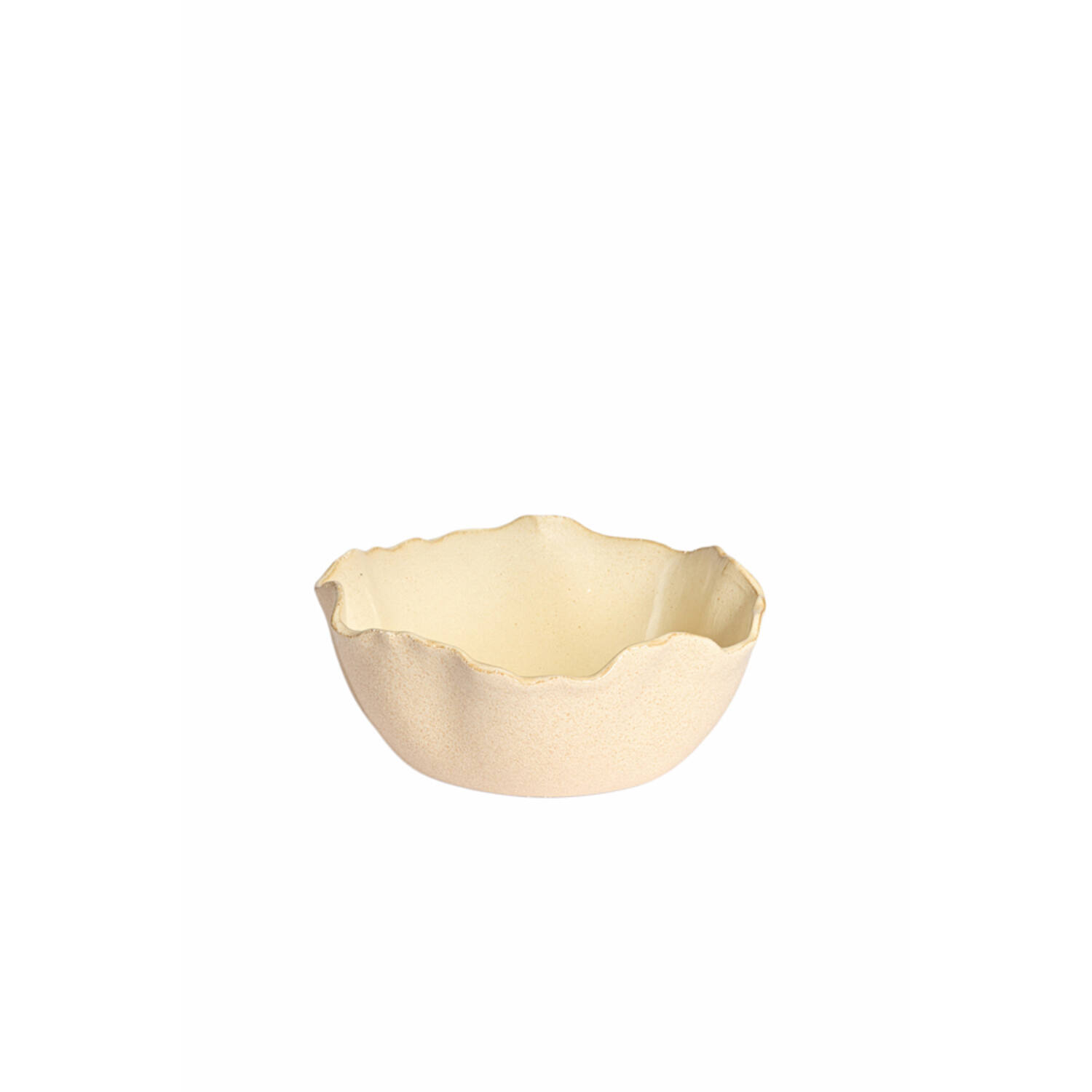 Dish Ø26x10,5 cm GASPAR ceramics matt cream+beige