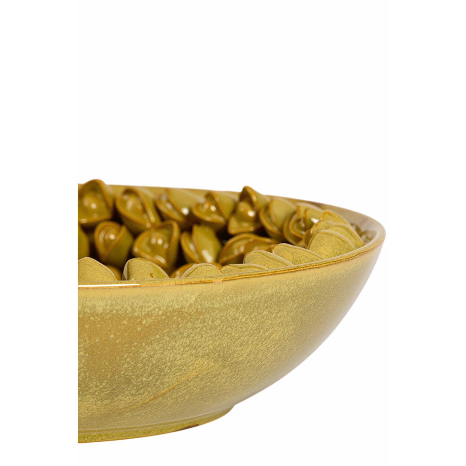 Dish Ø43x12 cm ANABELA ceramics olive green-brown