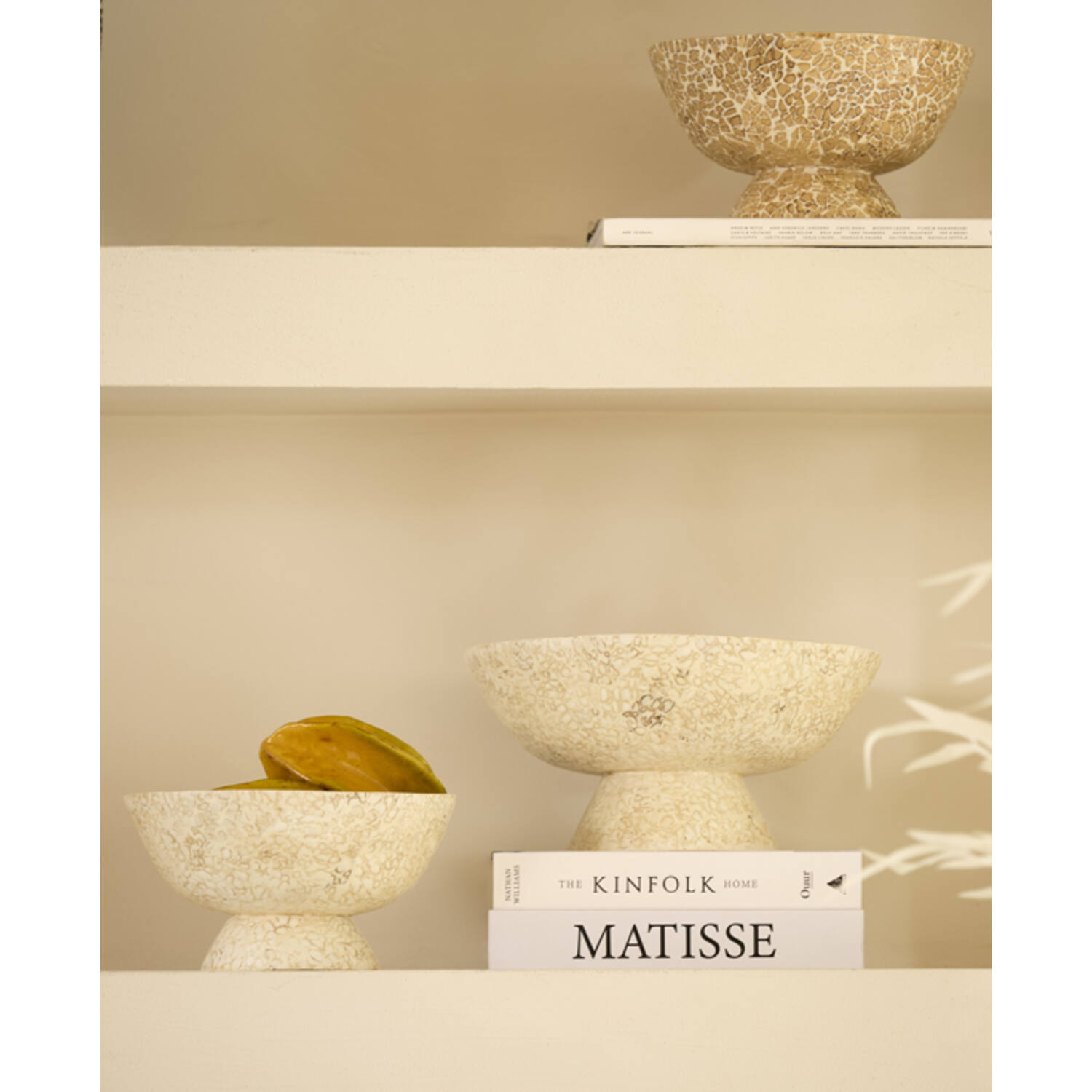 Dish Ø30x15 cm GRACIO bamboo natural+cream