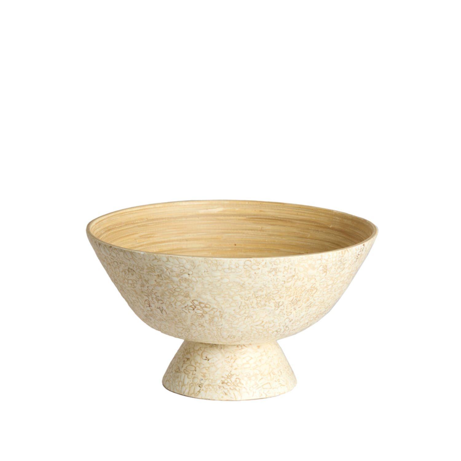 Dish Ø36x20,5 cm GRACIO bamboo natural+cream