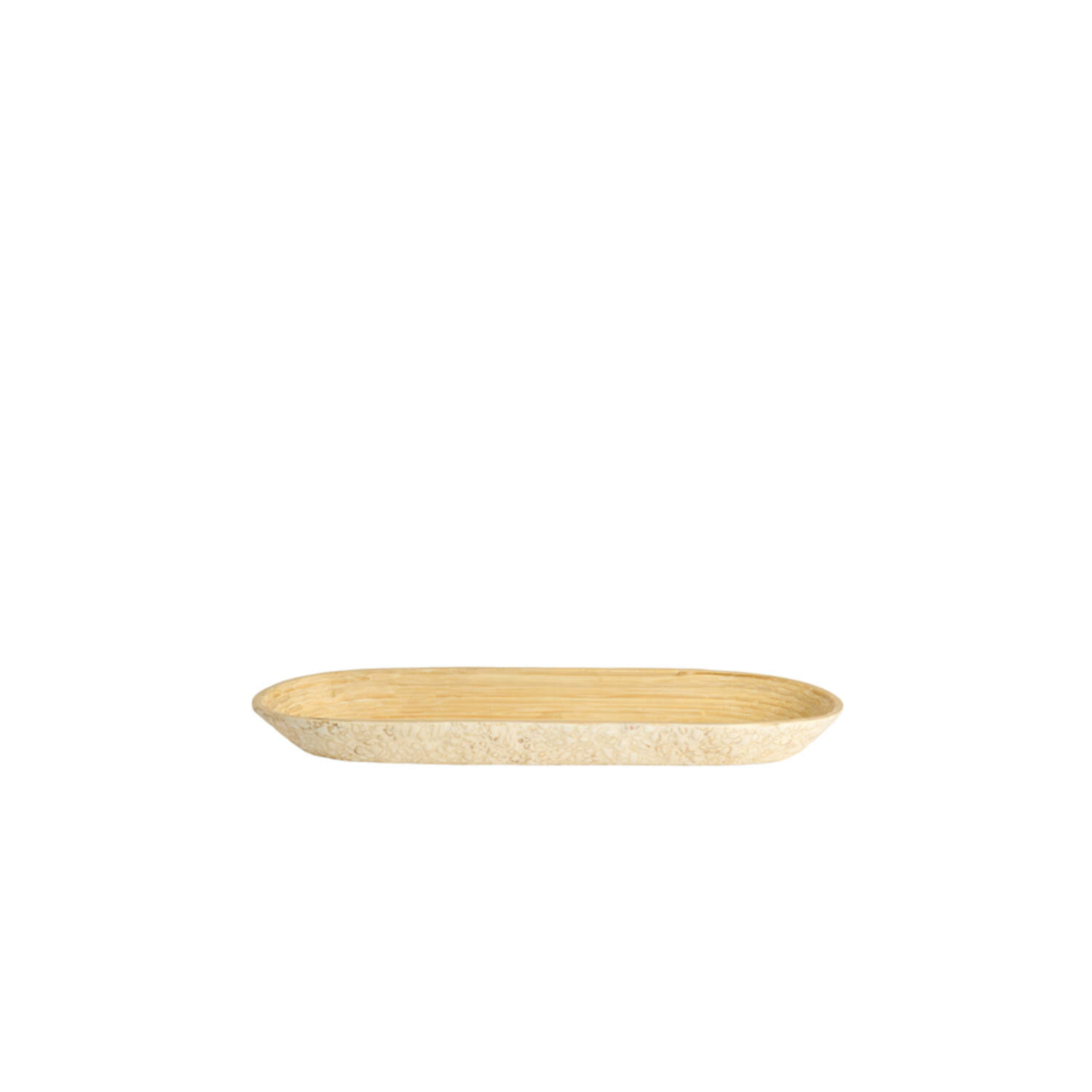 Dish 46x15x4 cm CARMONA bamboo natural+cream