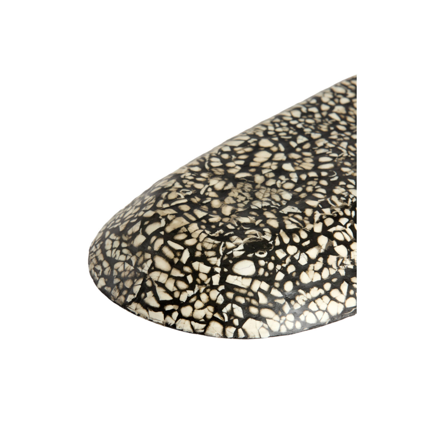 Dish 52x18x4 cm CARMONA bamboo natural+black-cream