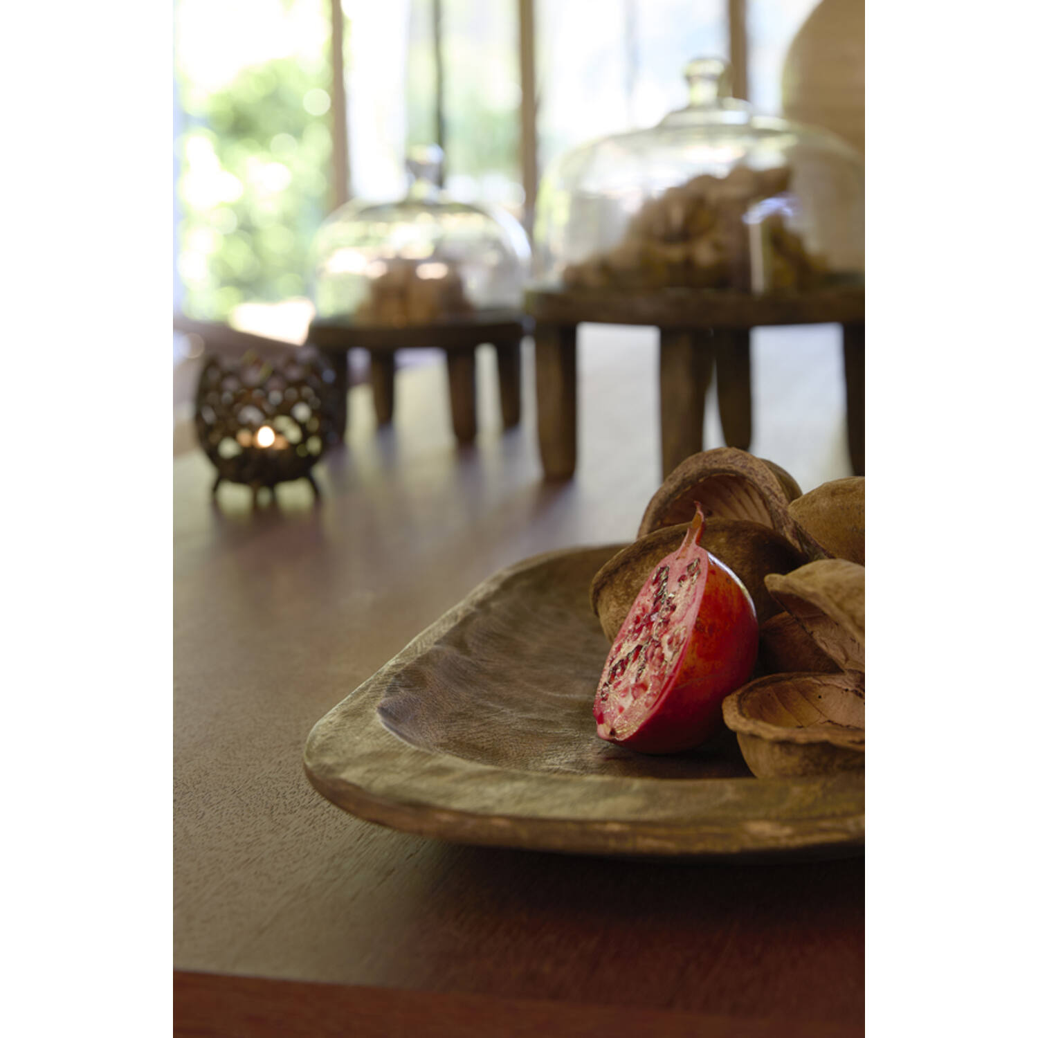 Dish 38x22x3,5 cm RAPLA mango wood antique brown