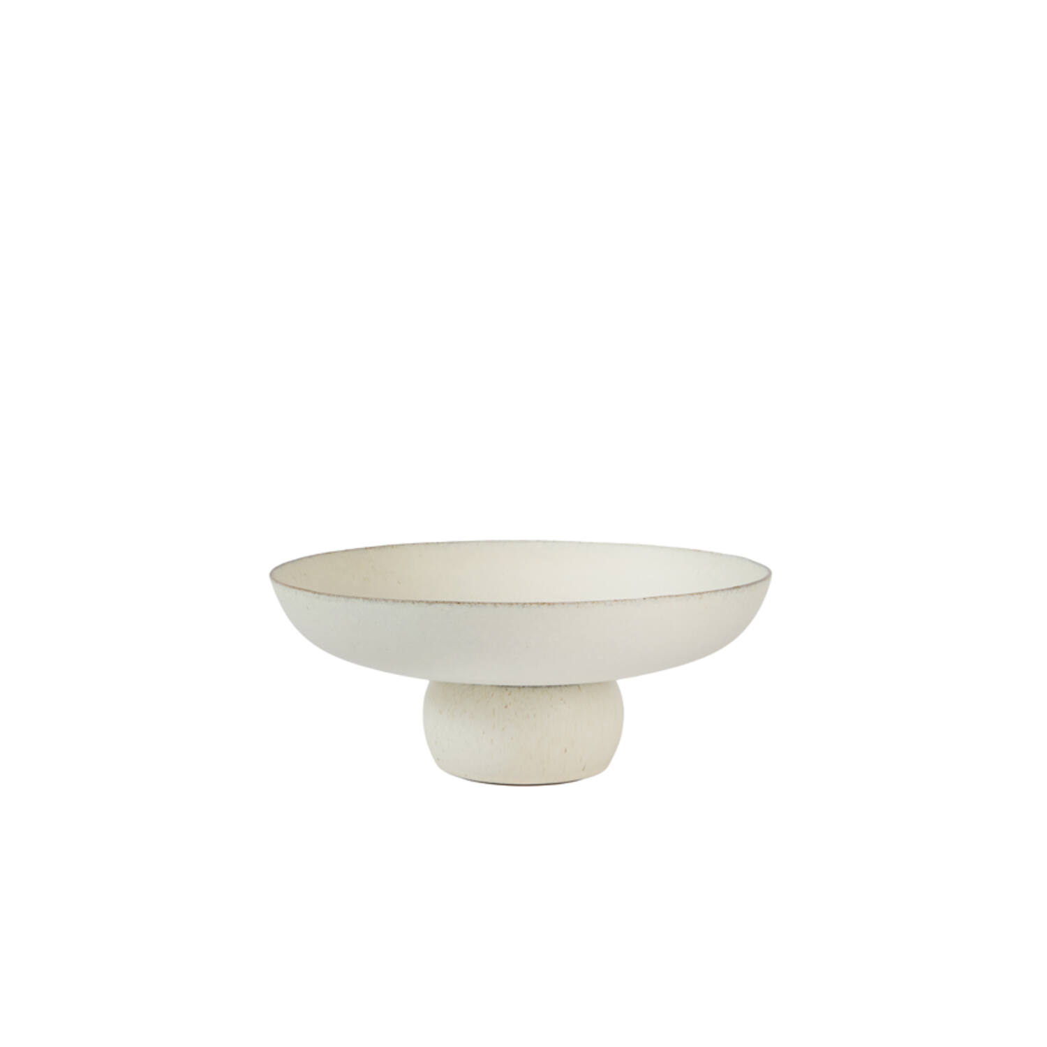 Dish on base Ø34x13,5 cm GOLANI ceramics cream