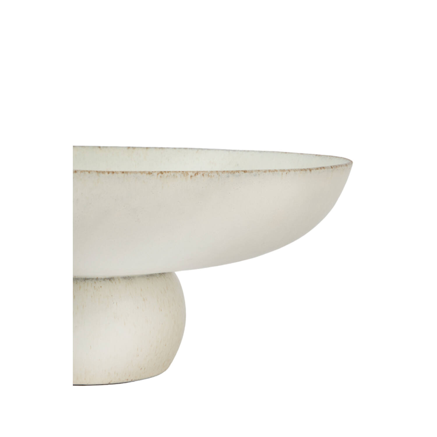 Dish on base Ø34x13,5 cm GOLANI ceramics cream