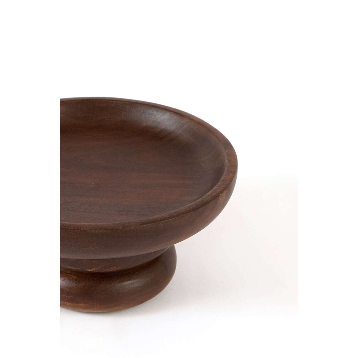 Dish on base Ø24x12 cm ADRO wood russet