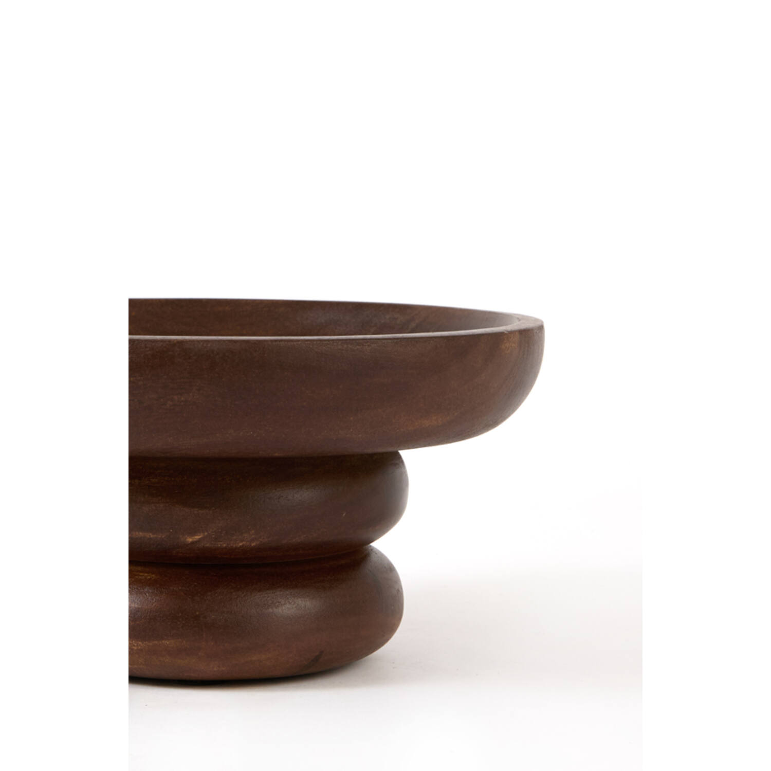 Dish on base Ø24x12 cm ADRO wood russet