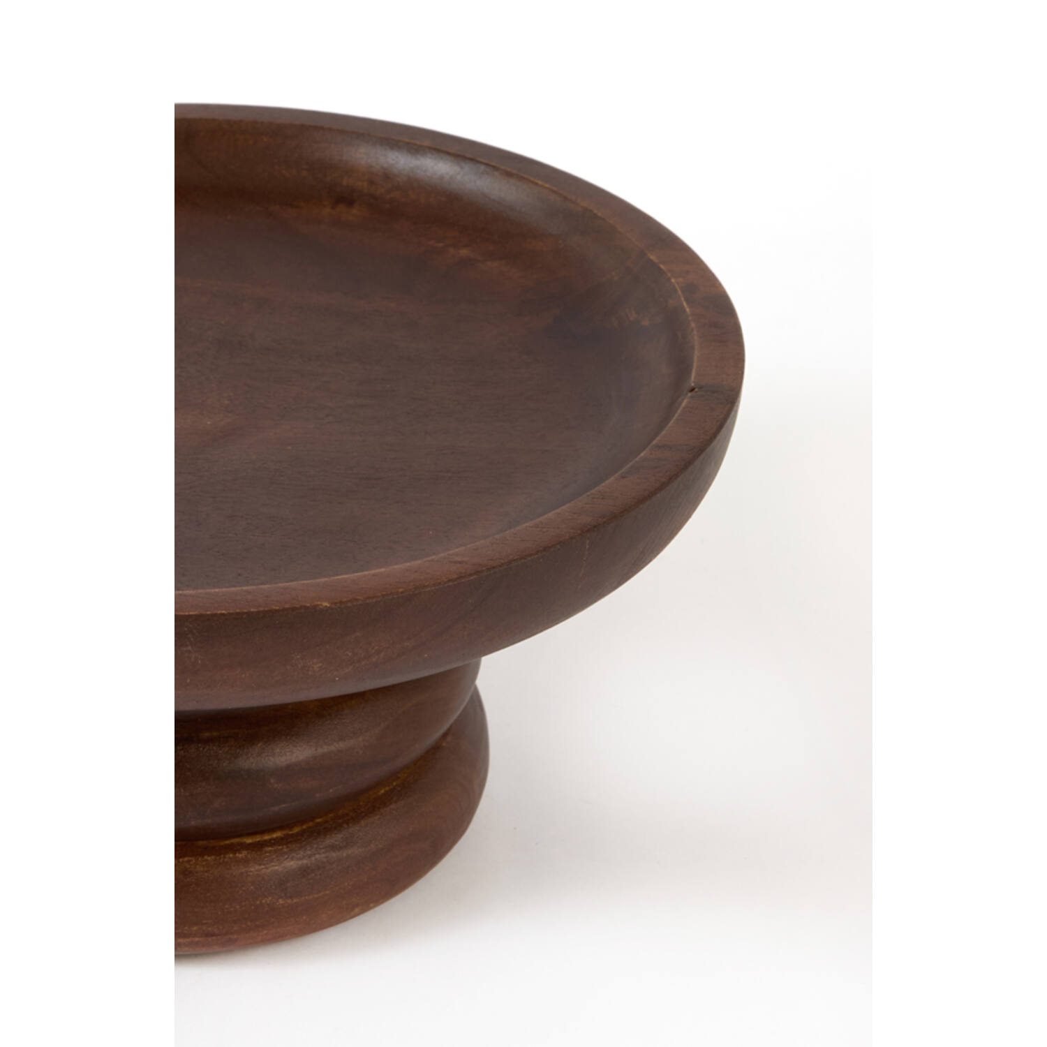 Dish on base Ø32x15 cm ADRO wood russet