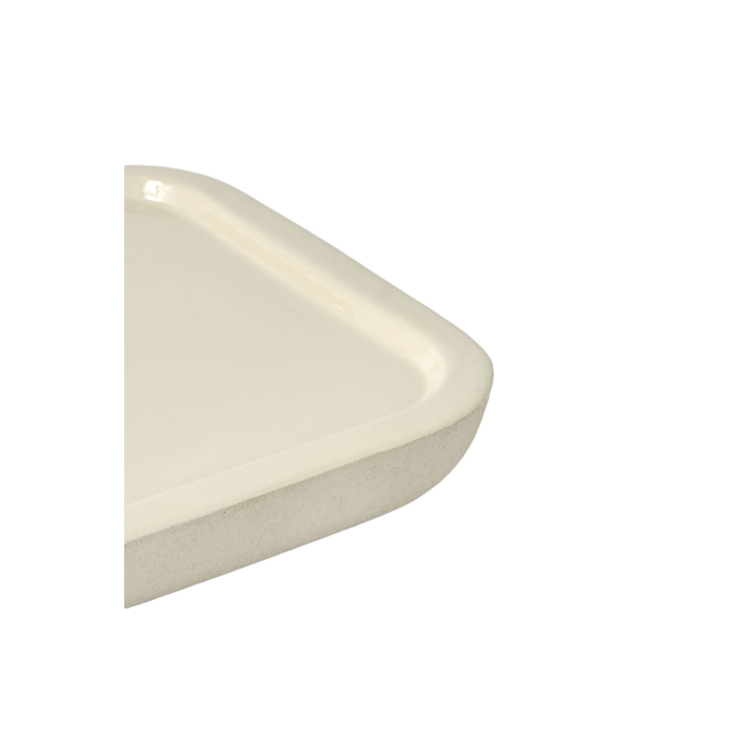 Dish 30x30x5 cm VITCH shiny cream+matt cream