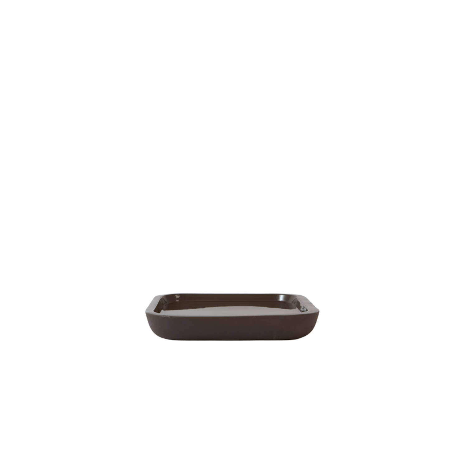 Dish 30x30x5 cm VITCH shiny dark brown+matt dark brown