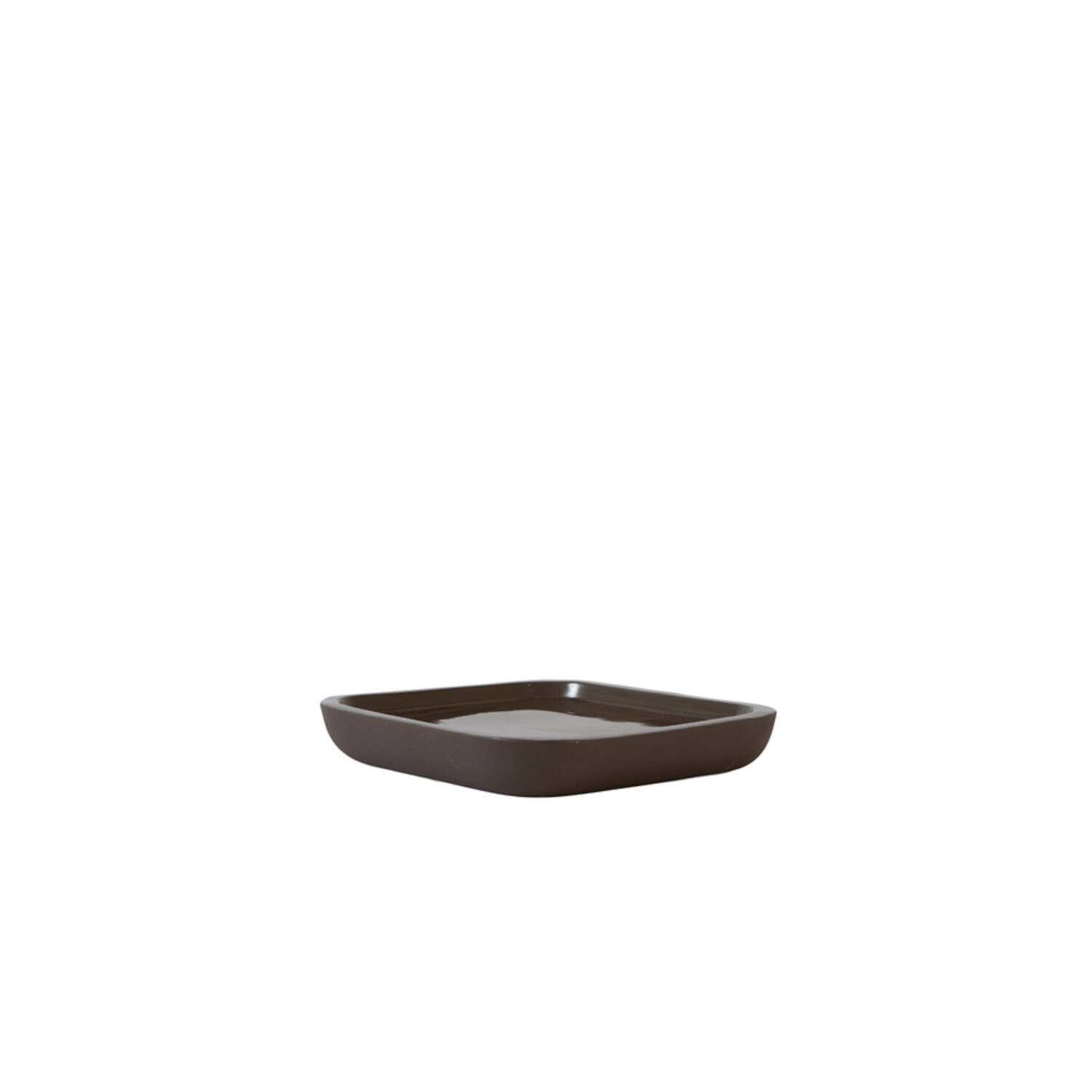 Dish 30x30x5 cm VITCH shiny dark brown+matt dark brown
