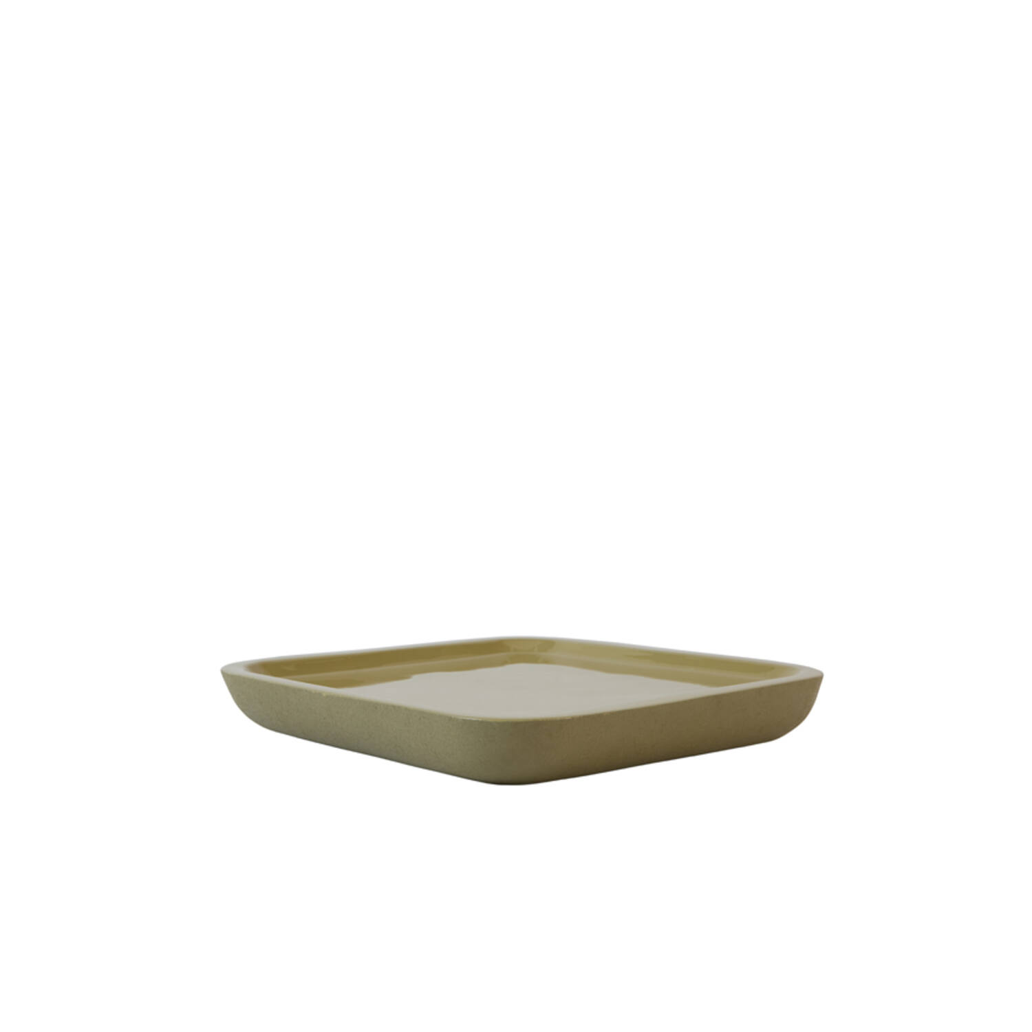 Dish 38x38x5 cm VITCH shiny olive green+matt olive green