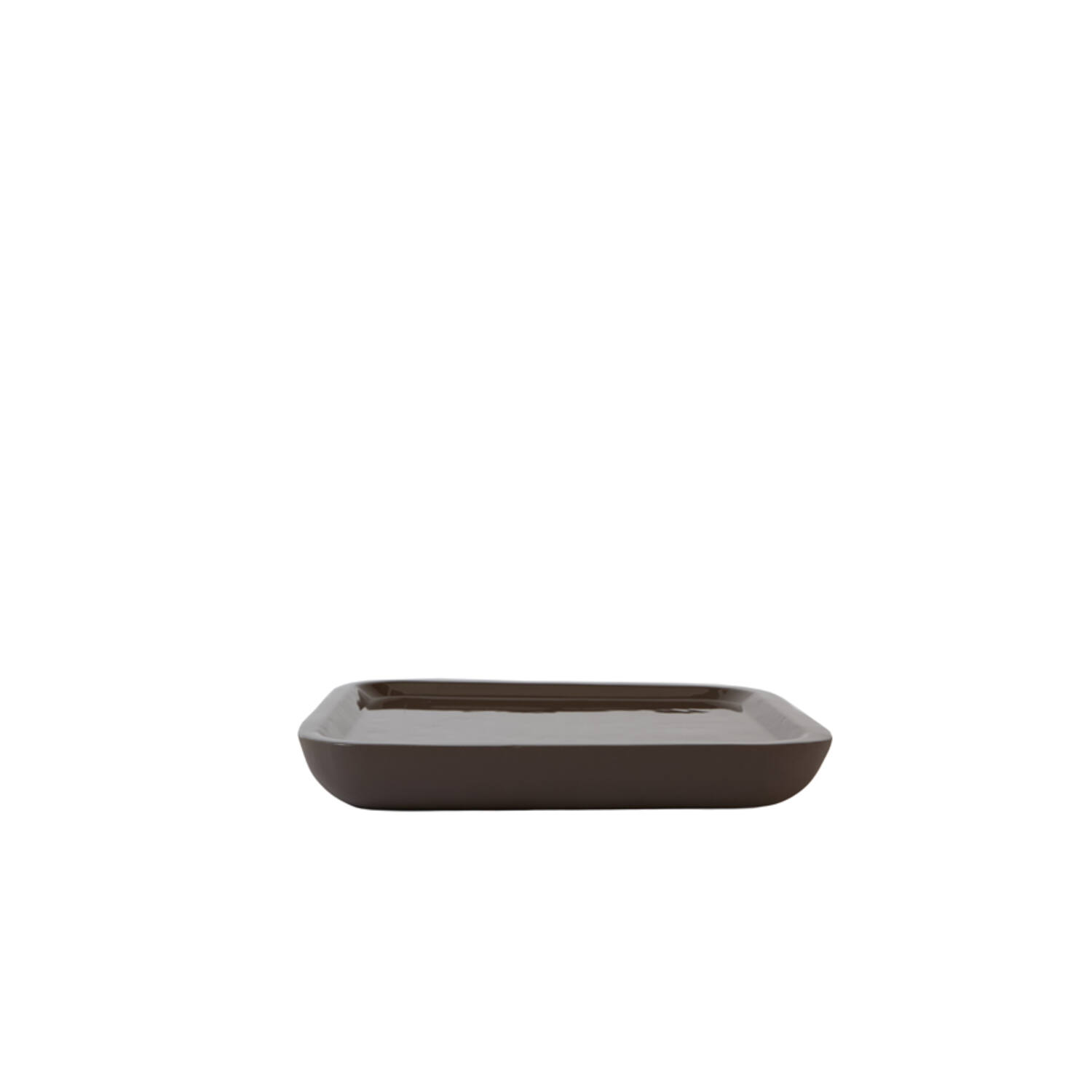 Dish 38x38x5 cm VITCH shiny dark brown+matt dark brown