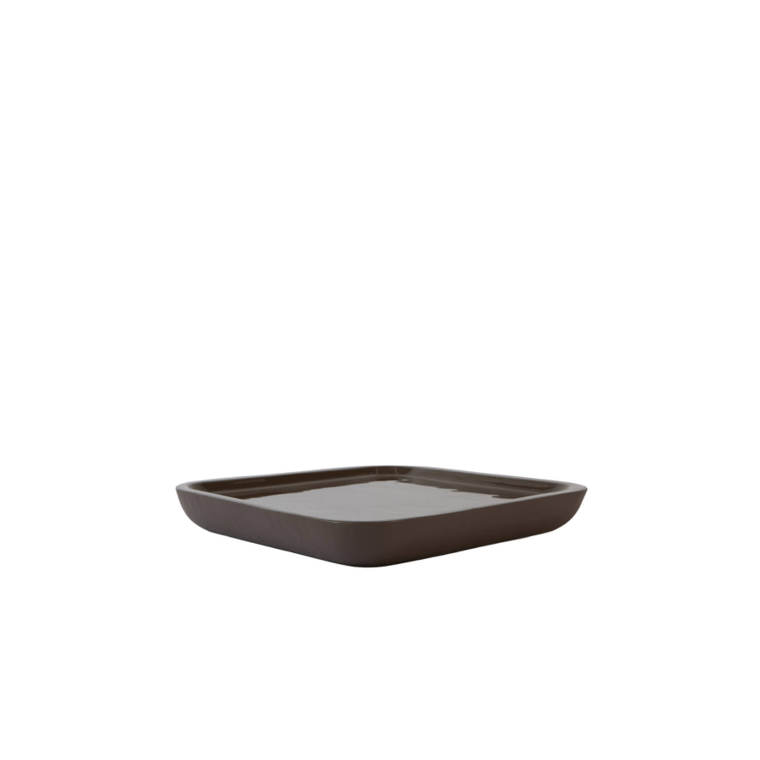 Dish 38x38x5 cm VITCH shiny dark brown+matt dark brown