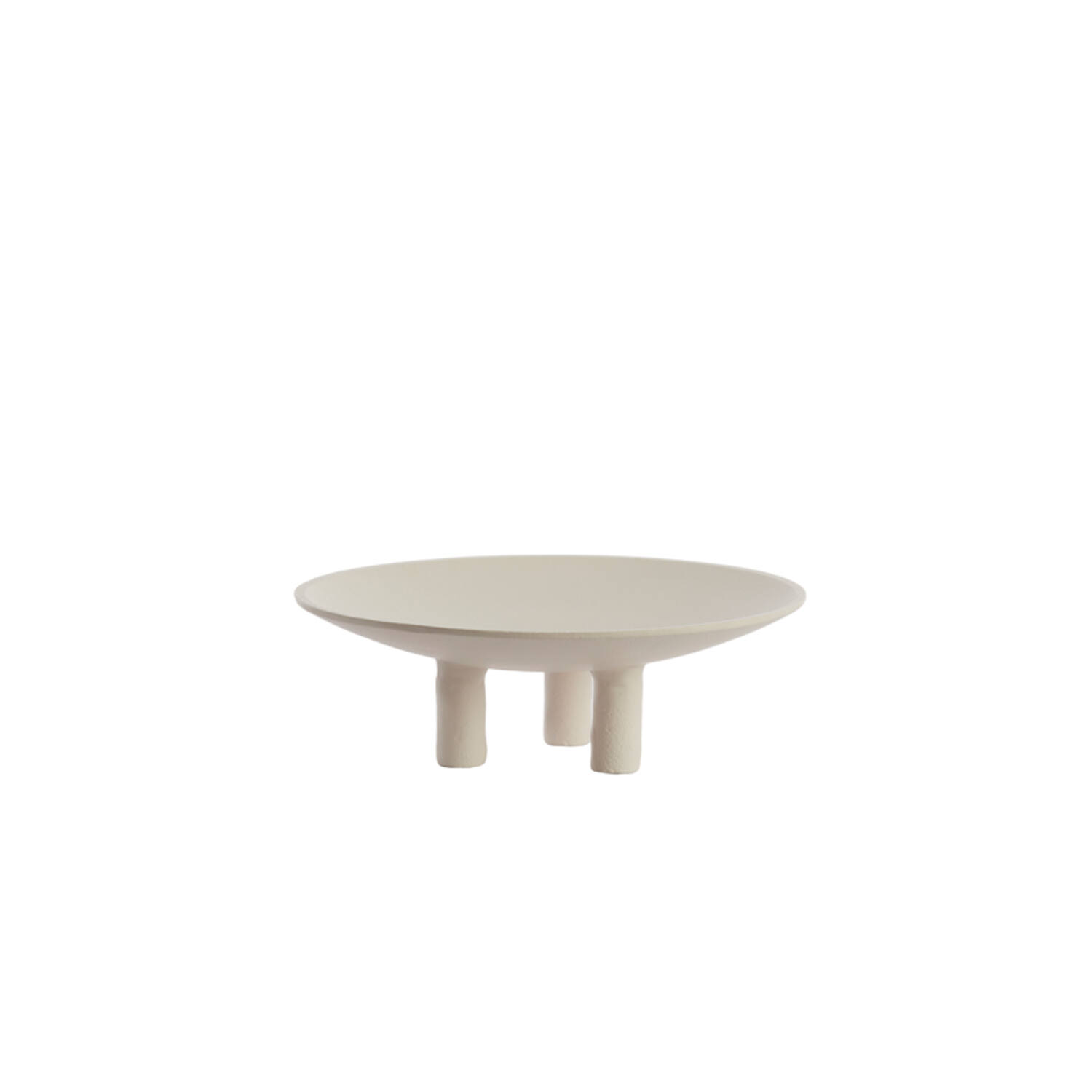 Plateau op voet Ø30,5x10,5 cm TABUA crème