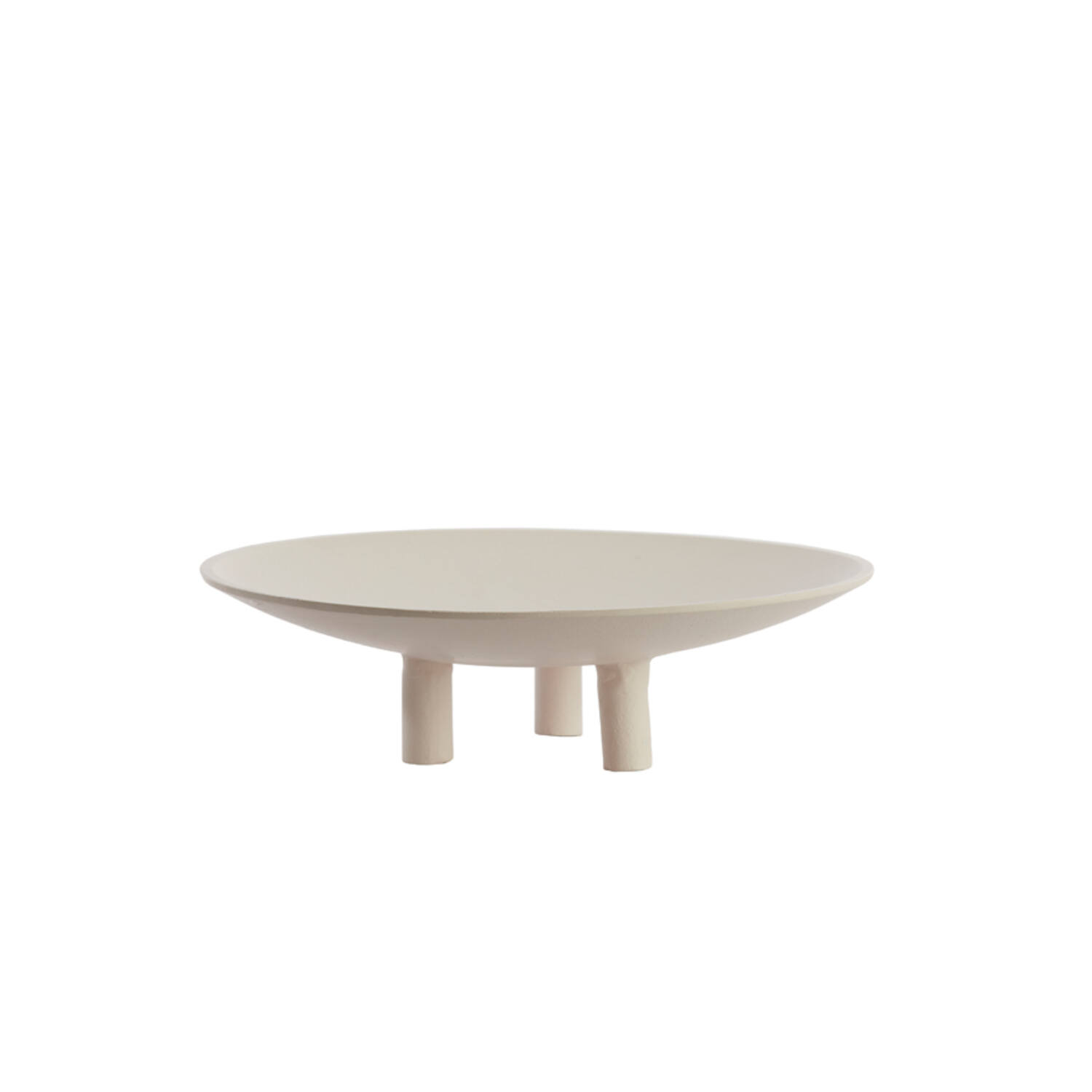 Plateau op voet Ø40x11 cm TABUA crème
