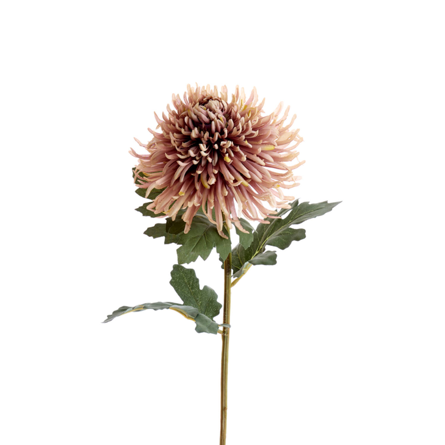 Artificial flower 18x10x91 cm CHRYSANTHEME lt brown-old pink