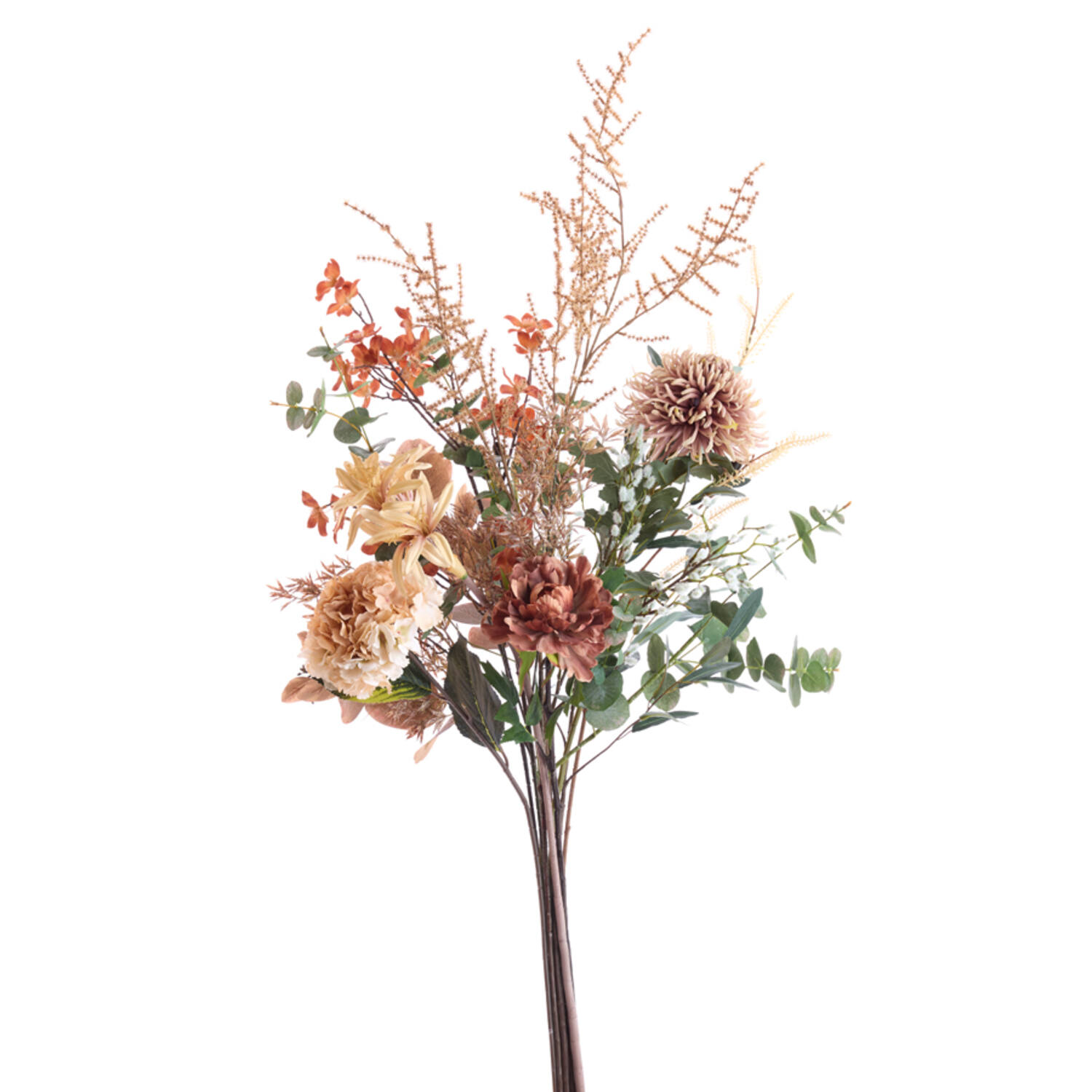 Artificial flower 18x10x91 cm CHRYSANTHEME lt brown-old pink