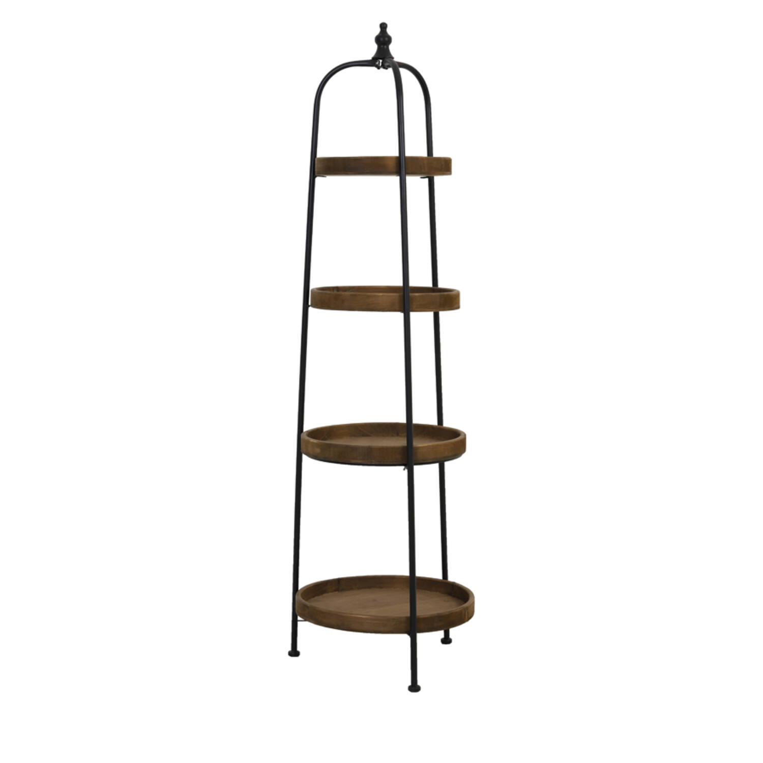 Stand 4 layers Ø48x167 cm KARSON wood+black
