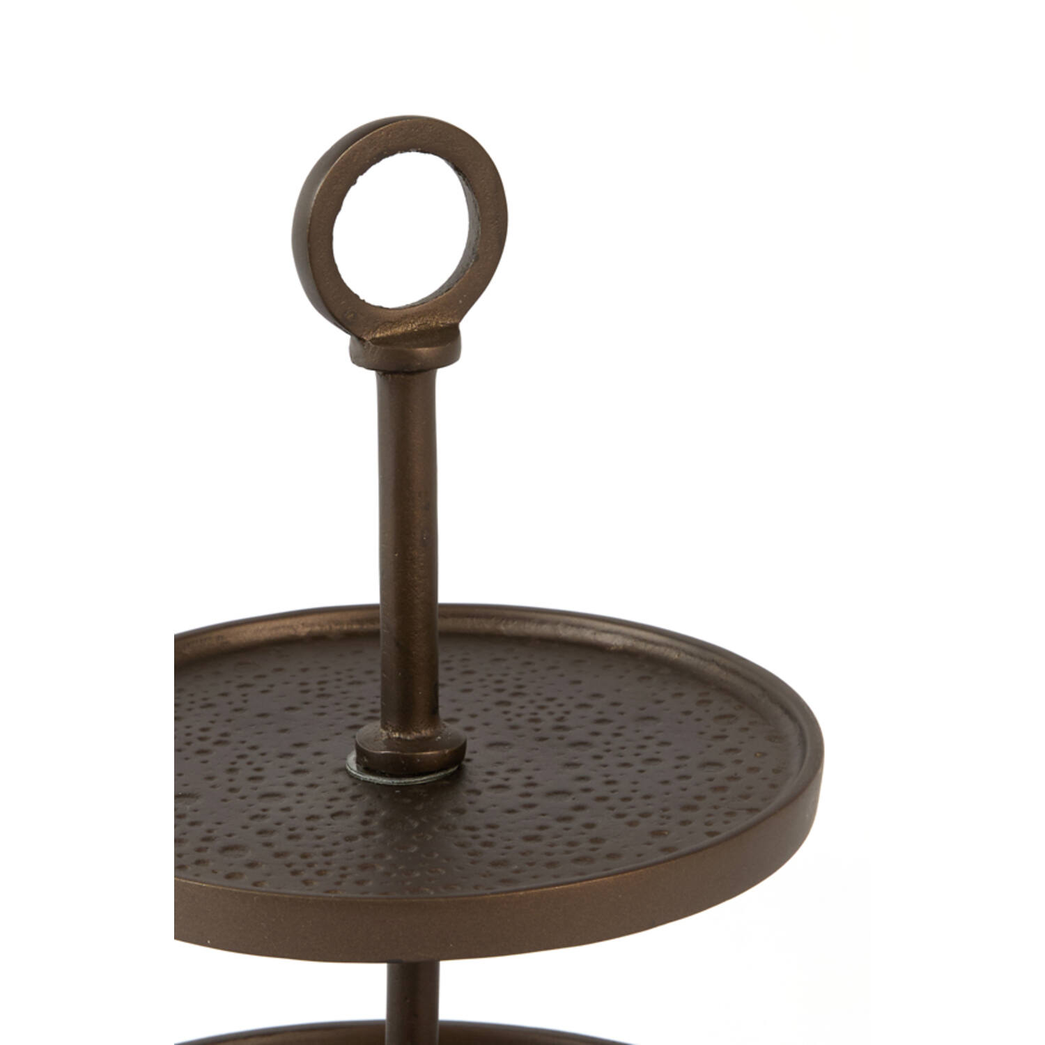 Stand 2 layers Ø24x37 cm LUTEK matt brown-bronze