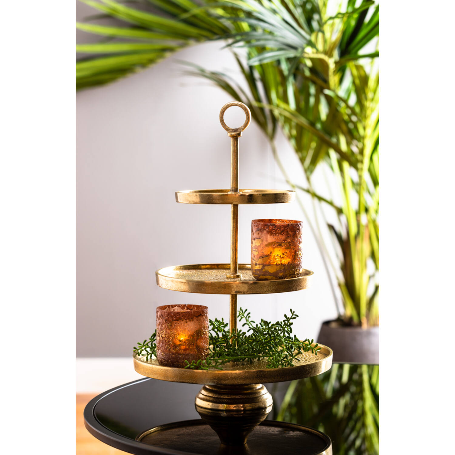 Stand 3 layers Ø32x48 cm LUTEK gold