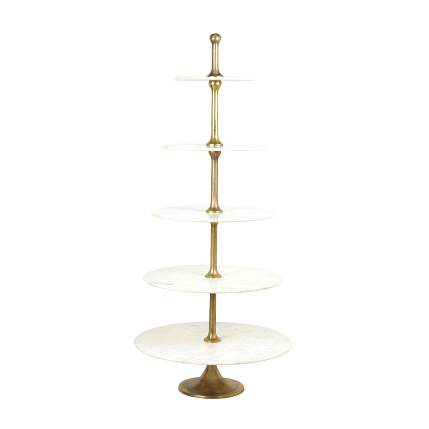 Etagere 5 laags Ø79x175 cm VERMENTINO marmer wit