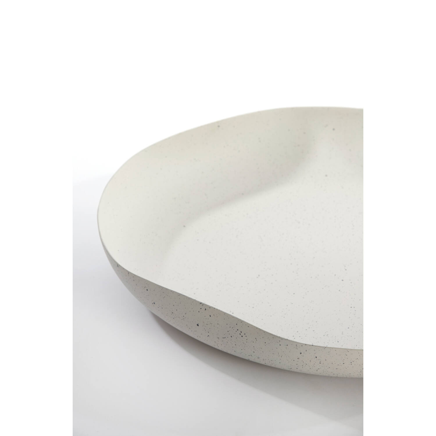 Dish 44x43,5x7 cm ANZIO white+light grey spotted