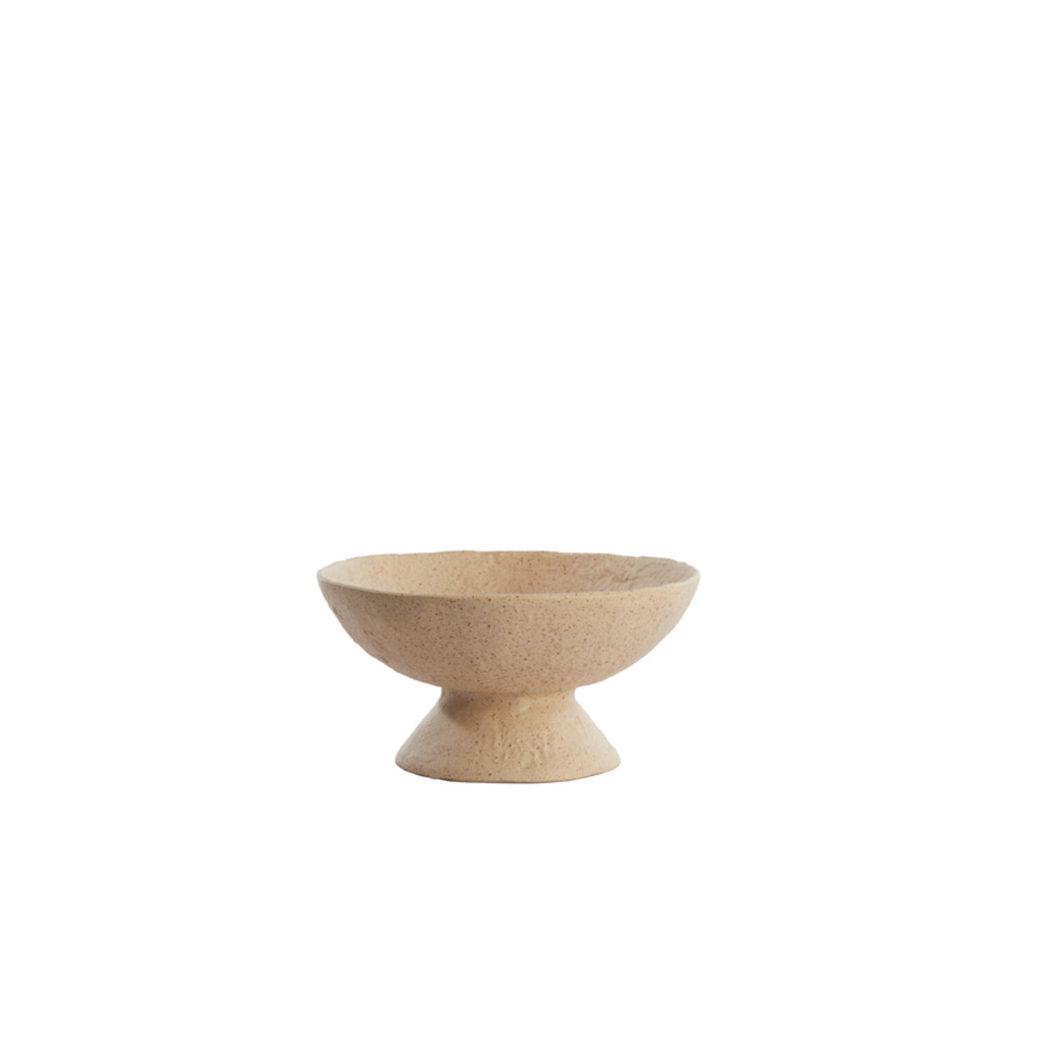 Dish on base 25x24x12,5 cm OTA sand+light brown spotted