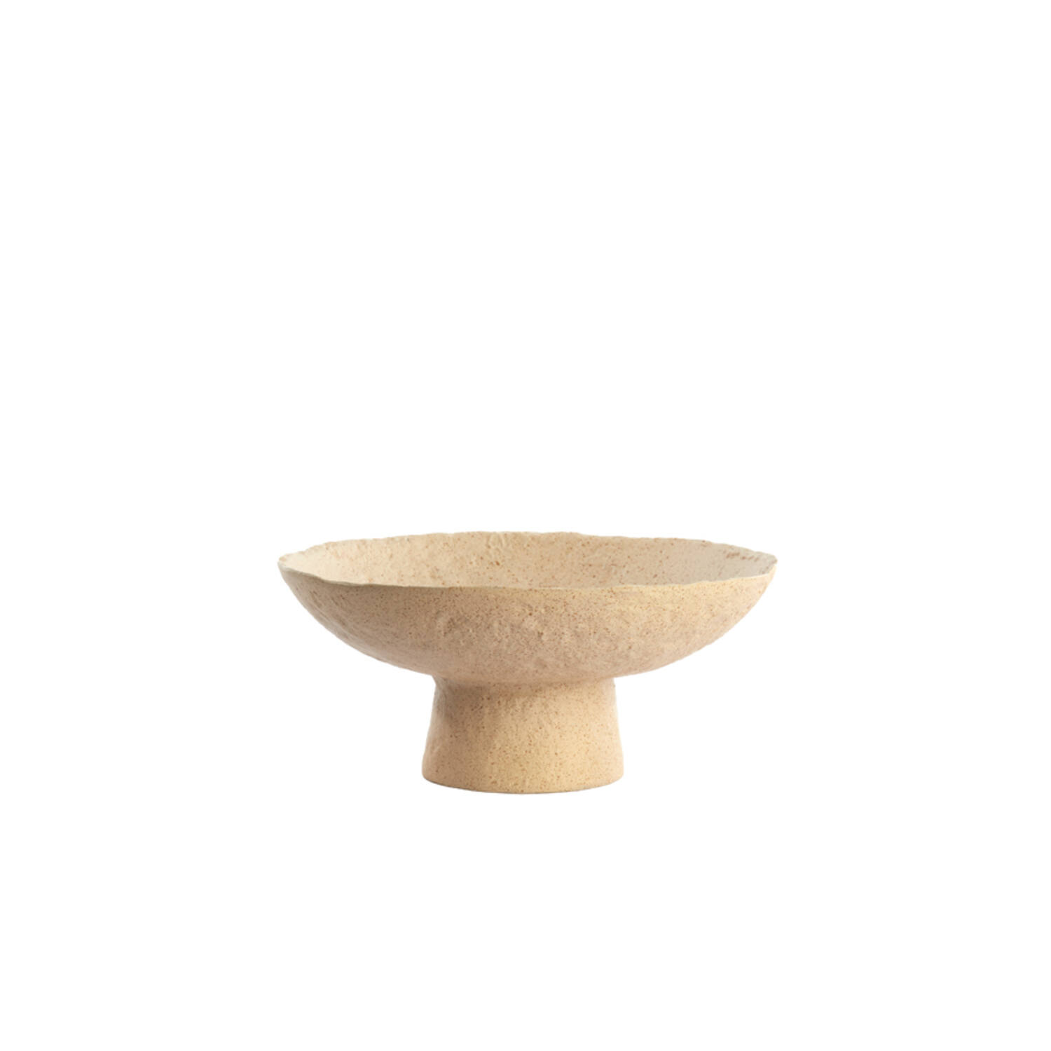 Dish on base Ø31x15,5 cm OTA sand+light brown spotted
