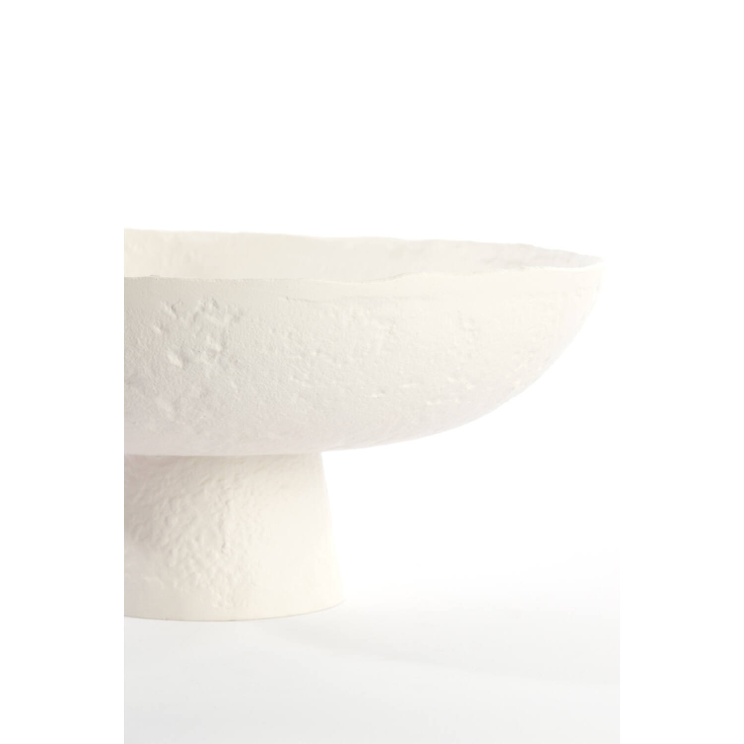 Schaal op voet Ø38,5x17,5 cm OTA crème