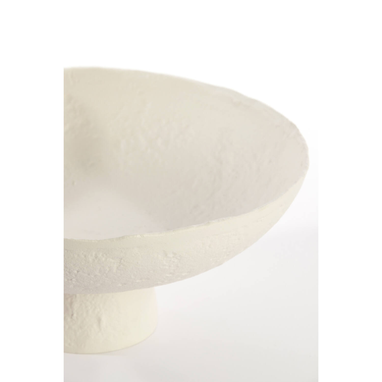 Schaal op voet Ø38,5x17,5 cm OTA crème